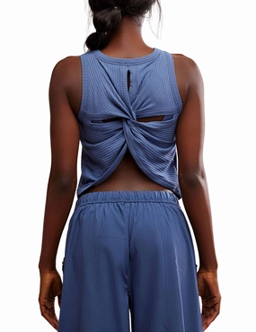 Anti - wear Reinforced Side Seams Comeback Tank - Blue Indigo