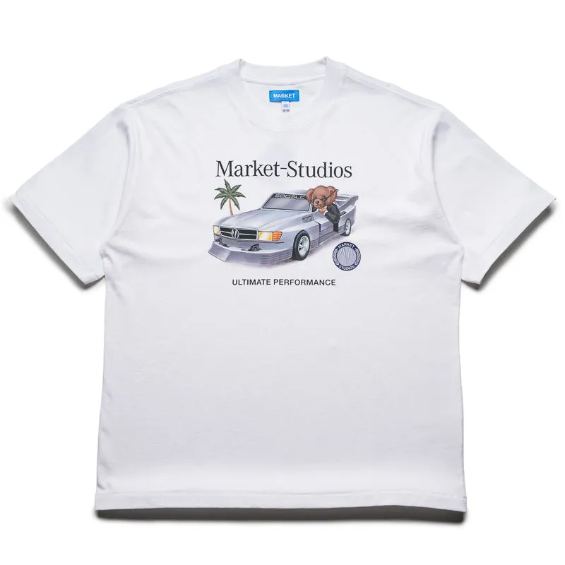 Market Des Bear Tee - White simple design