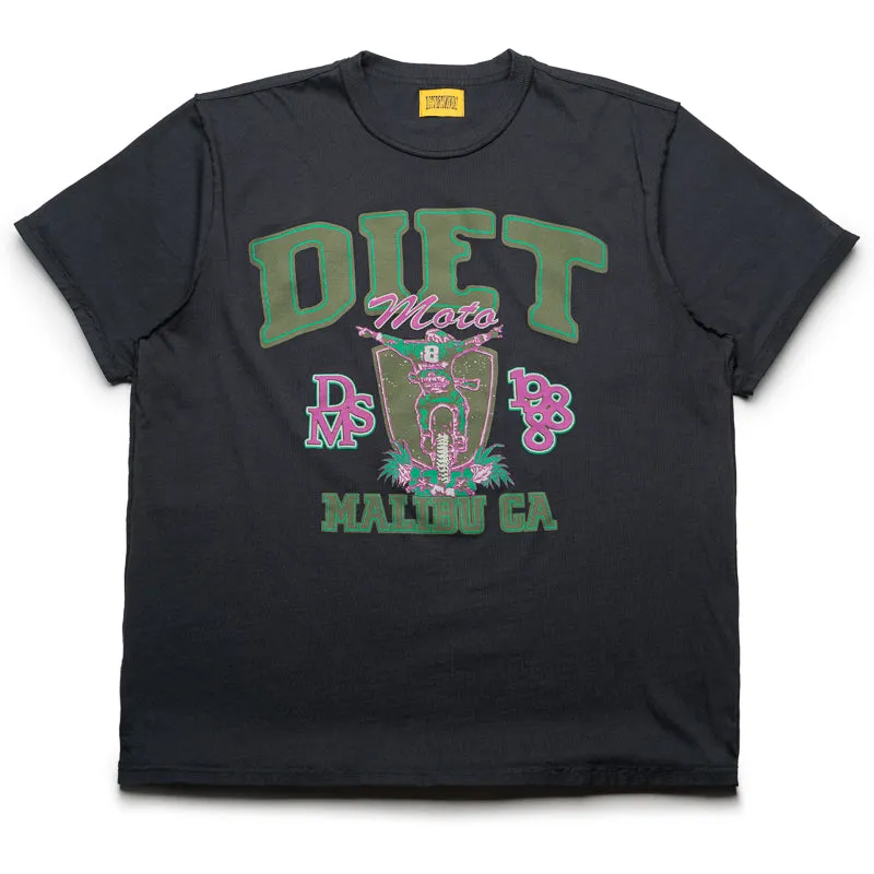 Flexible Shoulder Construction windproof Diet Starts Monday Moto Tee - Vintage Black