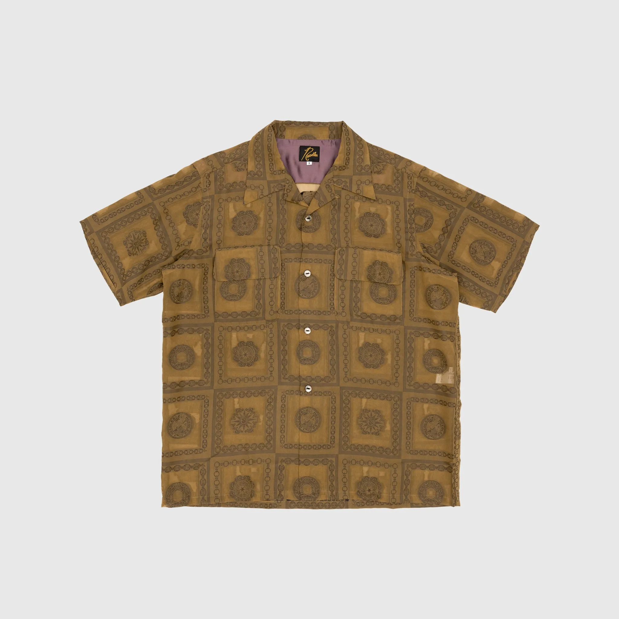Asymmetrical Cut Festive Look CHAIN BORDER JQ. S/S CLASSIC SHIRT