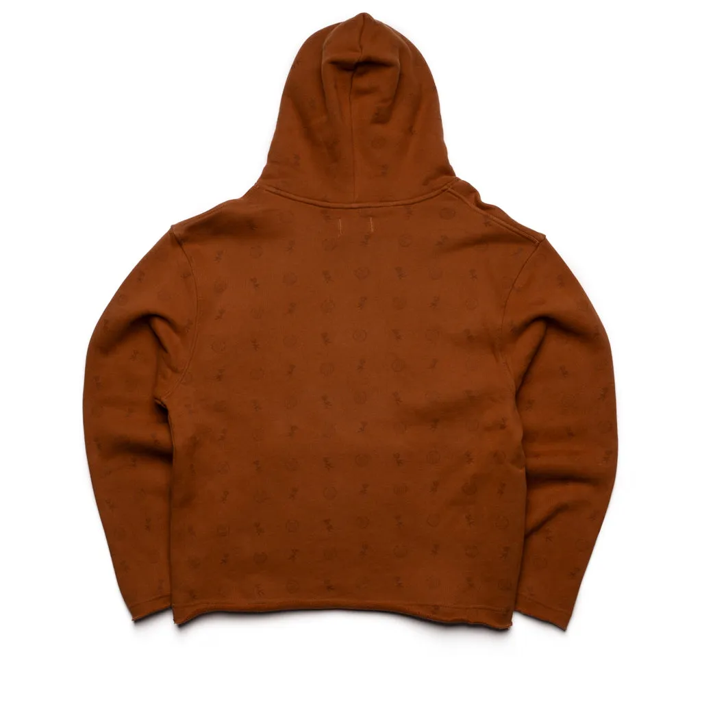 Honor The Gift Raw Edge Hoodie - Copper Nutria like Street Scene Style