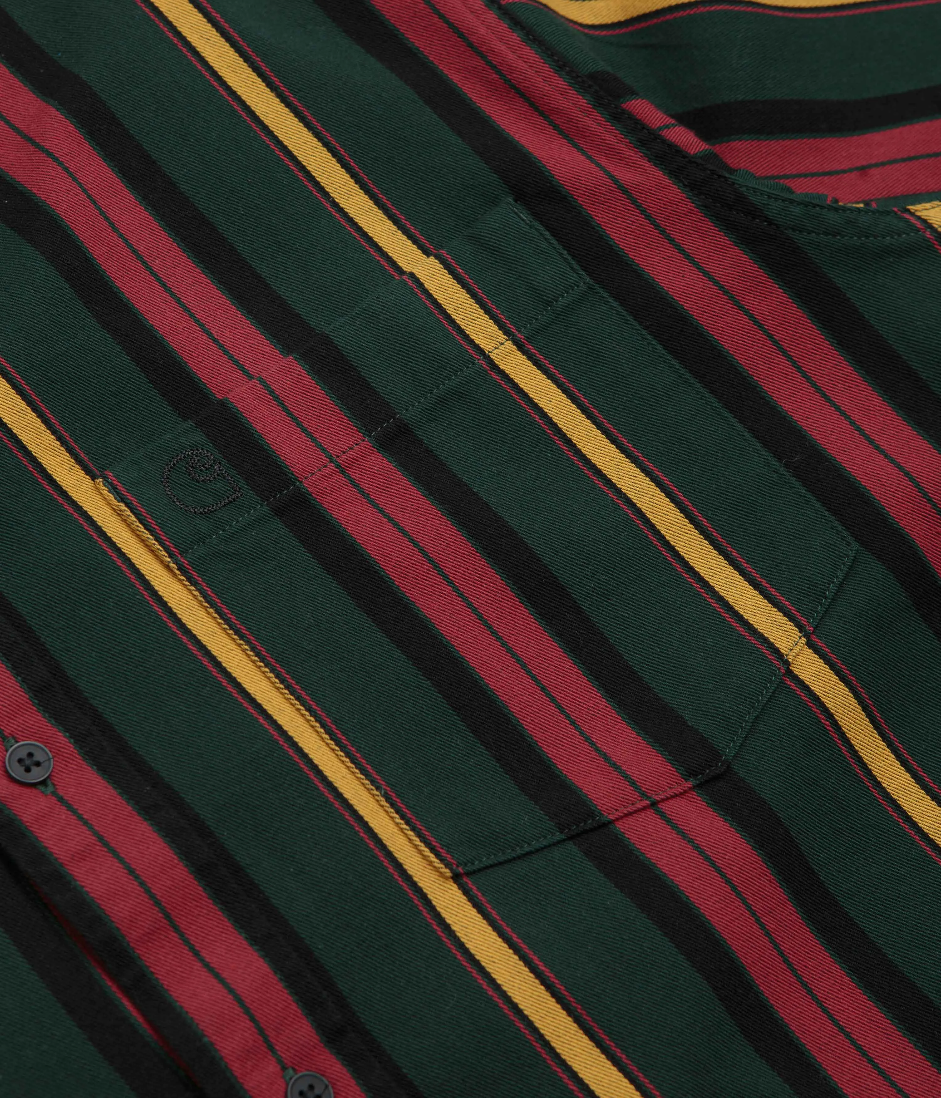 Lightweight Construction Social Meetup Carhartt Jarrell Short Sleeve Shirt - Jarrell Stripe / Conifer / Black
