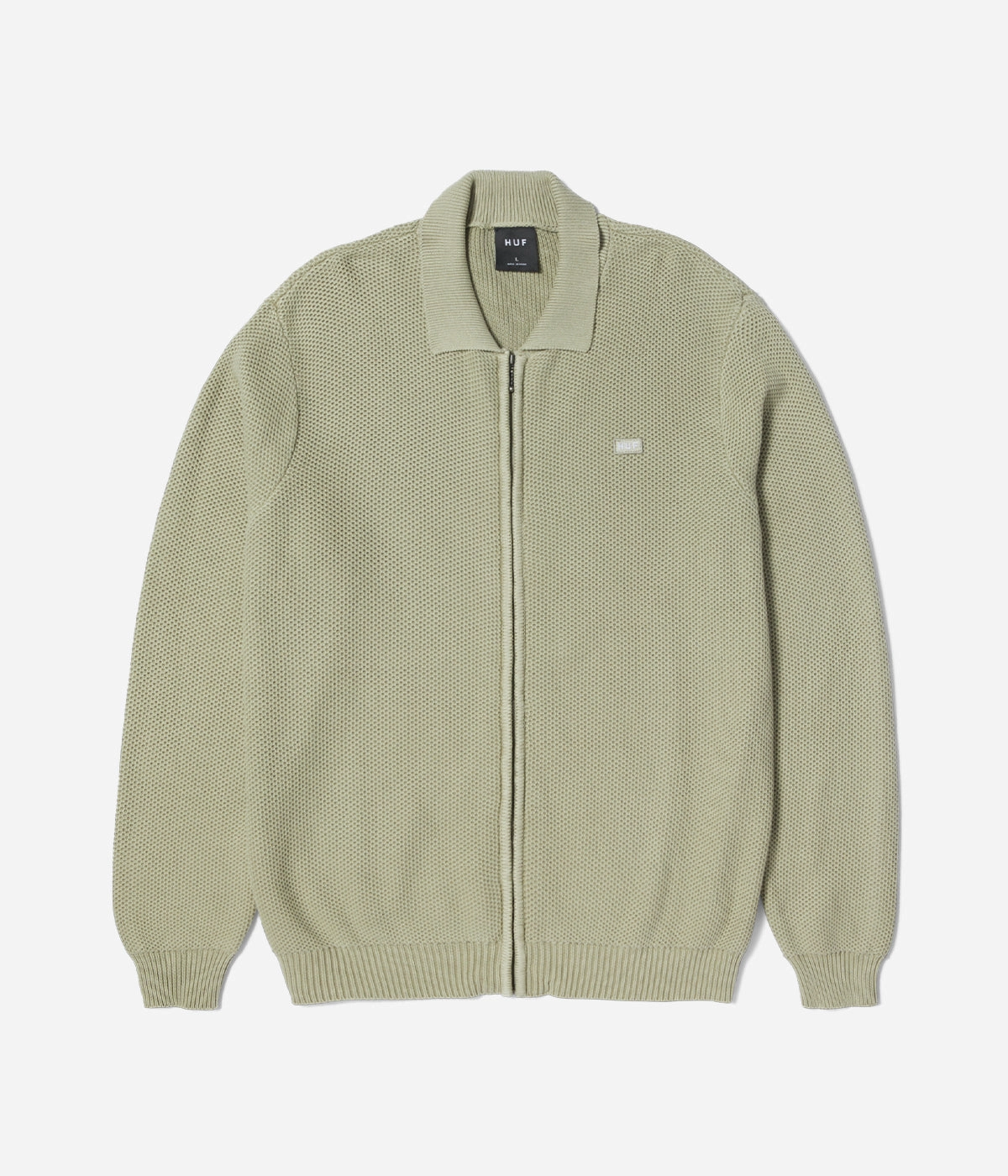 Chill Weather Luminous Thread Accents Huf Anton Zip Overdyed Sweater