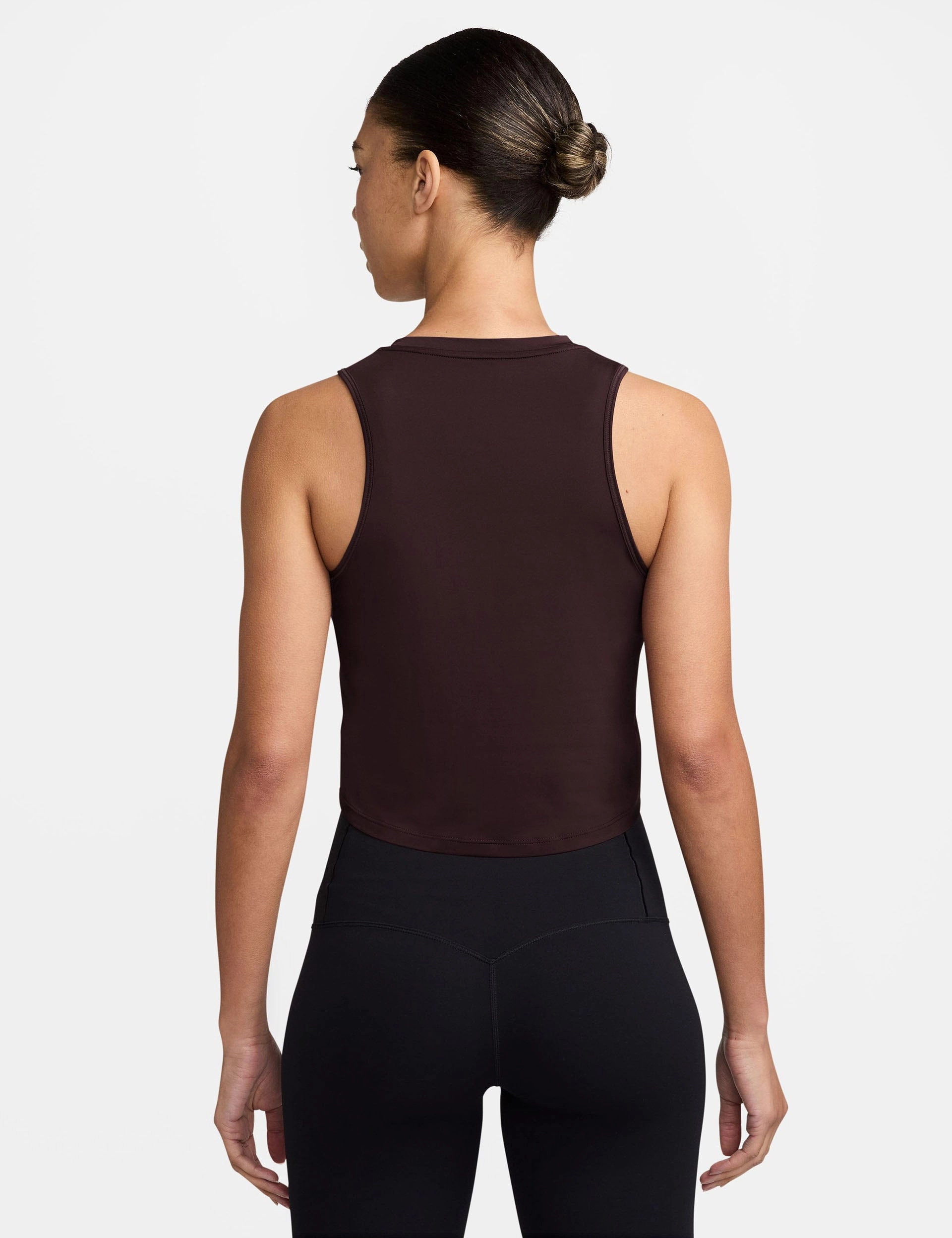 One Classic Dri-FIT Cropped Tank - Burgundy Crush Wick Effect