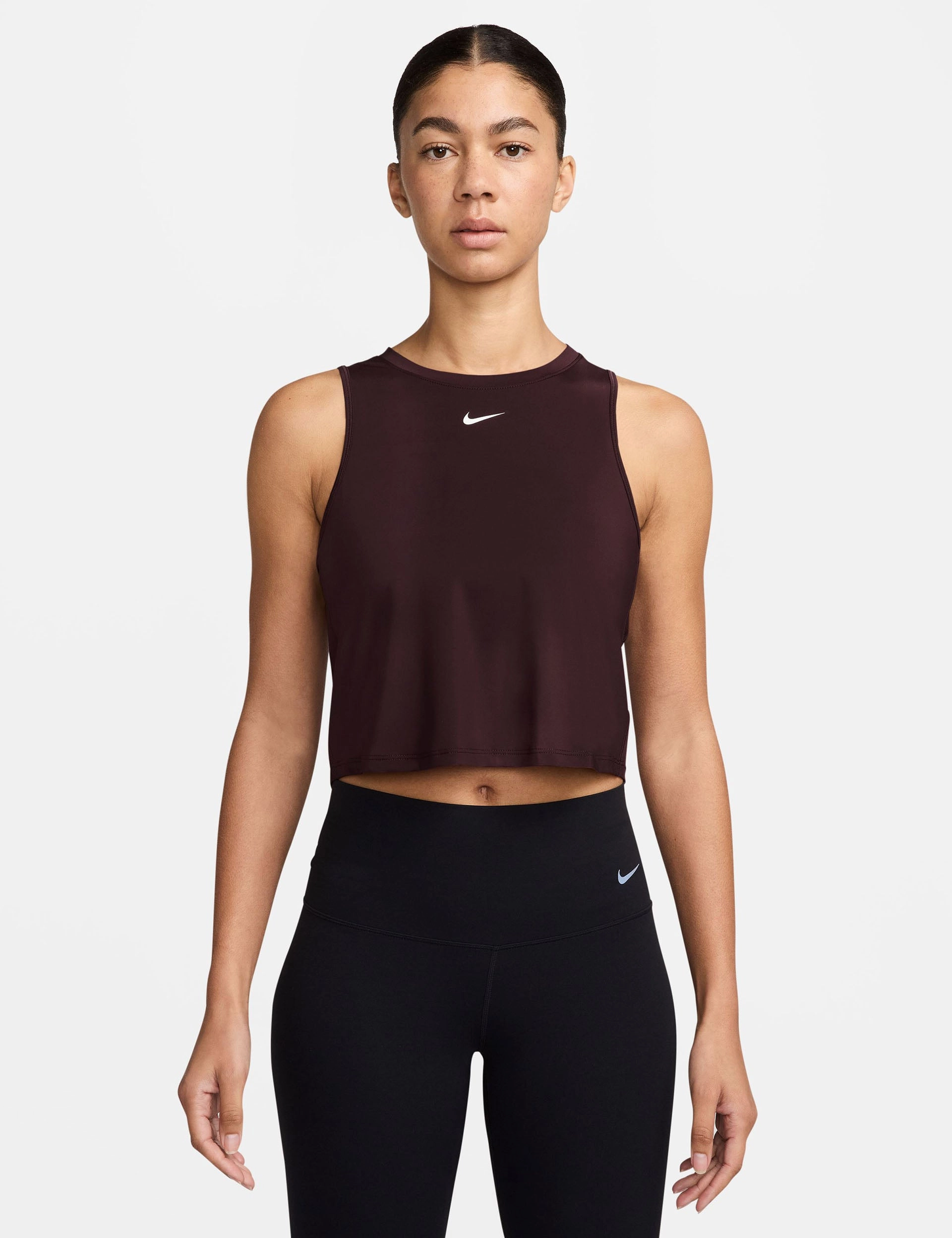 hot climate One Classic Dri-FIT Cropped Tank - Burgundy Crush