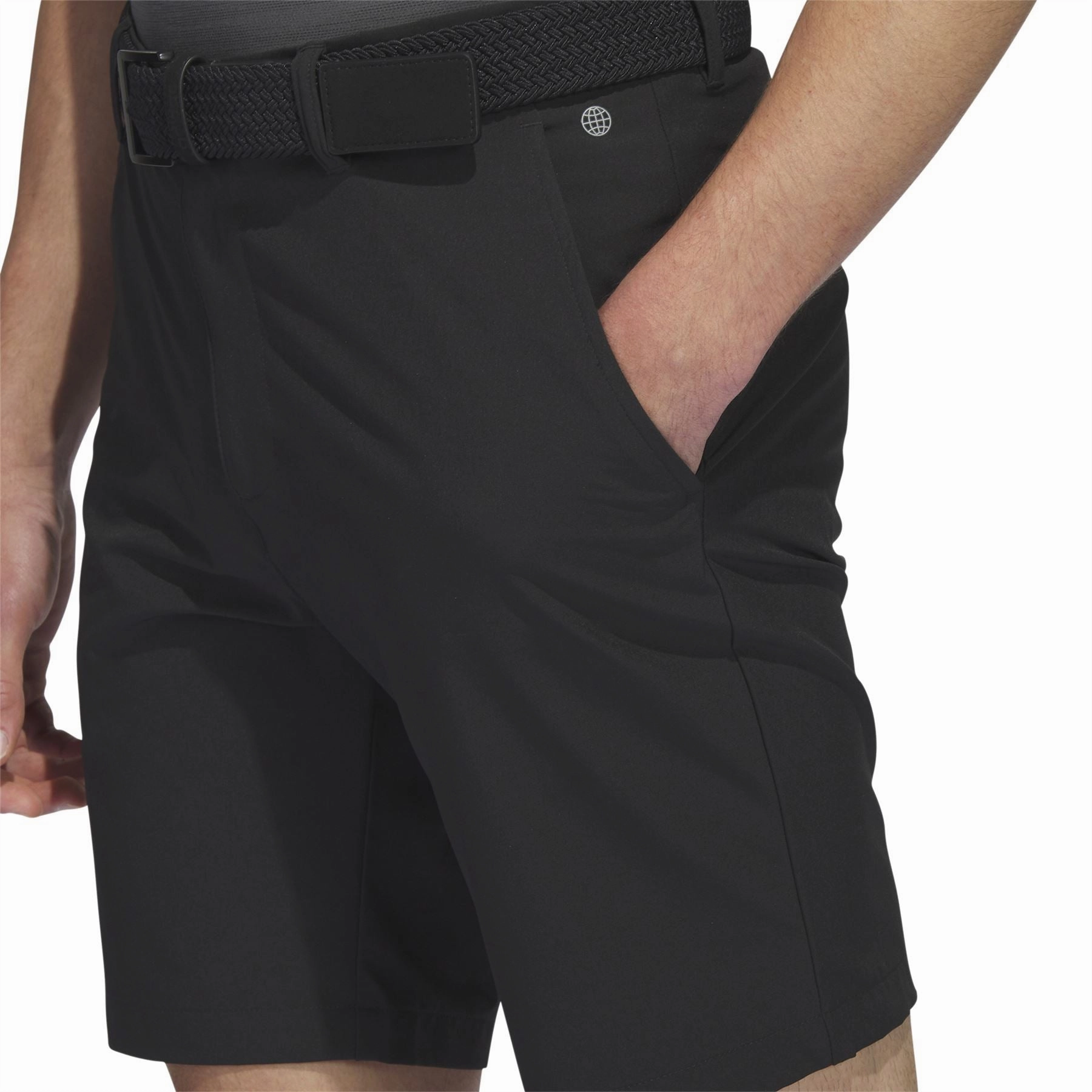Ultimate365 8.5 Inch Golf Shorts Black Waterproof Feature Vented Hem Details