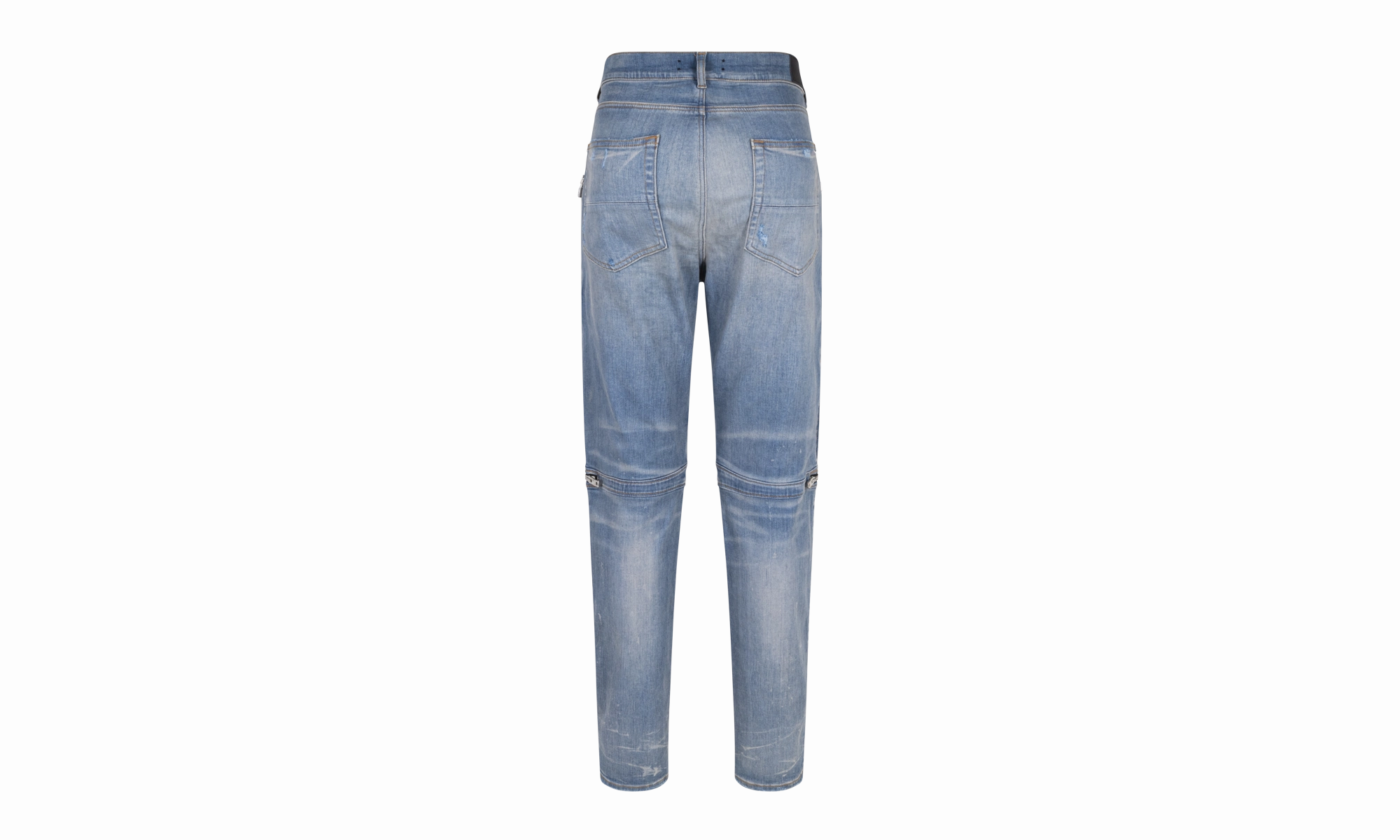 MX2 PLAID Straight-Fit Jeans "Clay Indigo / Orange" Fray Resistant Hem