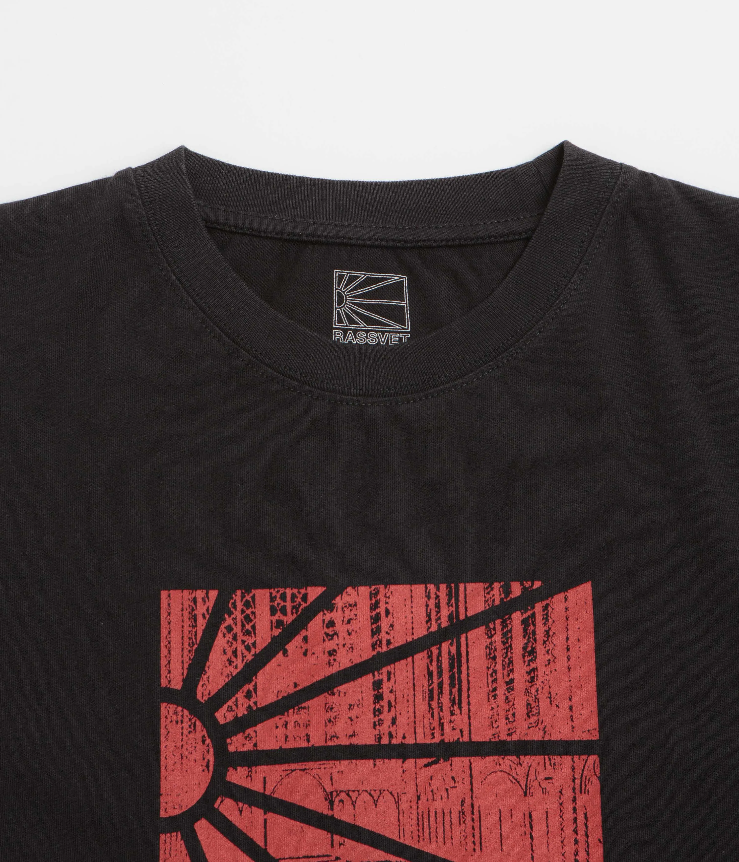 Tassel accents tee shirt Rassvet Ray Logo T-Shirt - Black