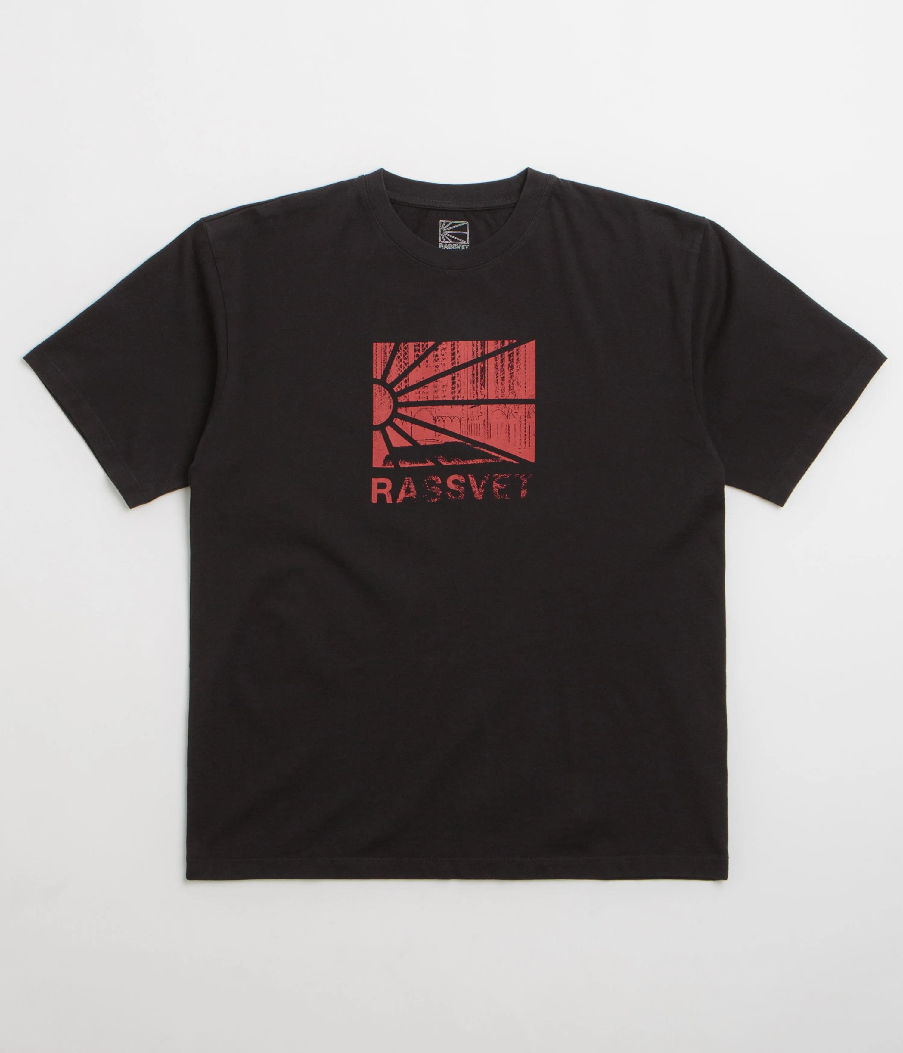 Rassvet Ray Logo T-Shirt - Black Ruffled
