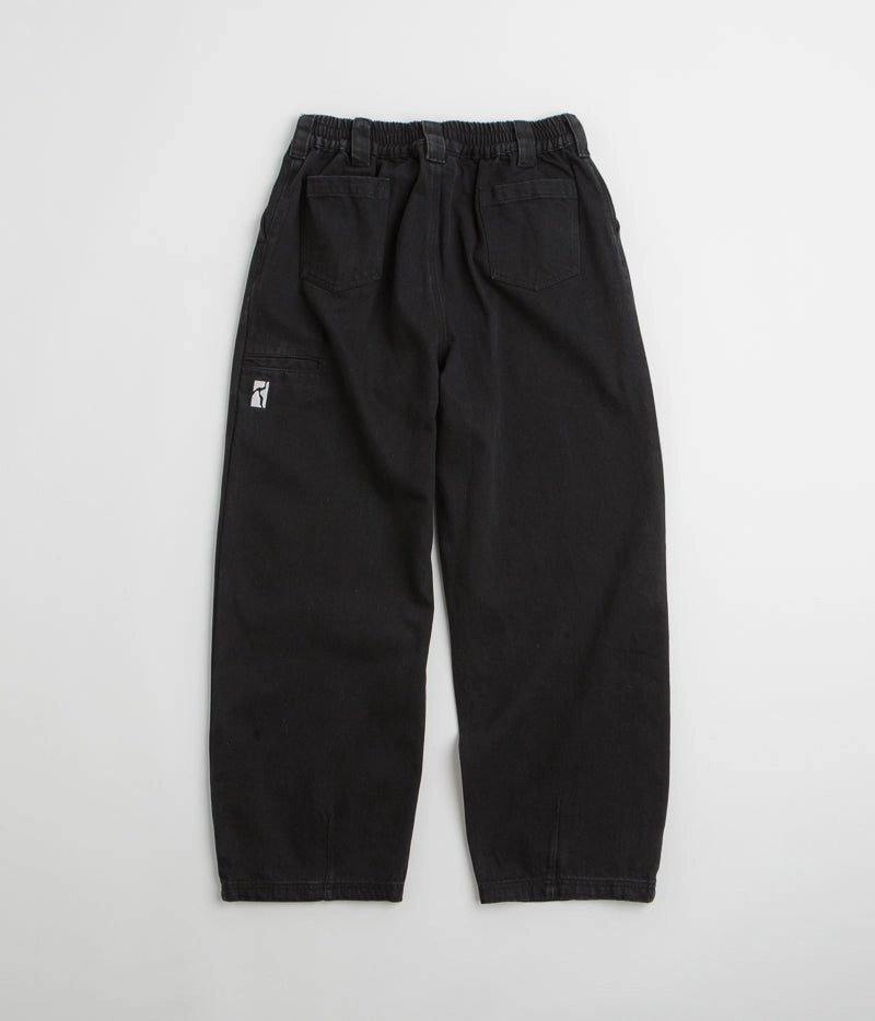 Poetic Collective Denim Balloon Pants - Black Anti Slip Waistband Travel Friendly