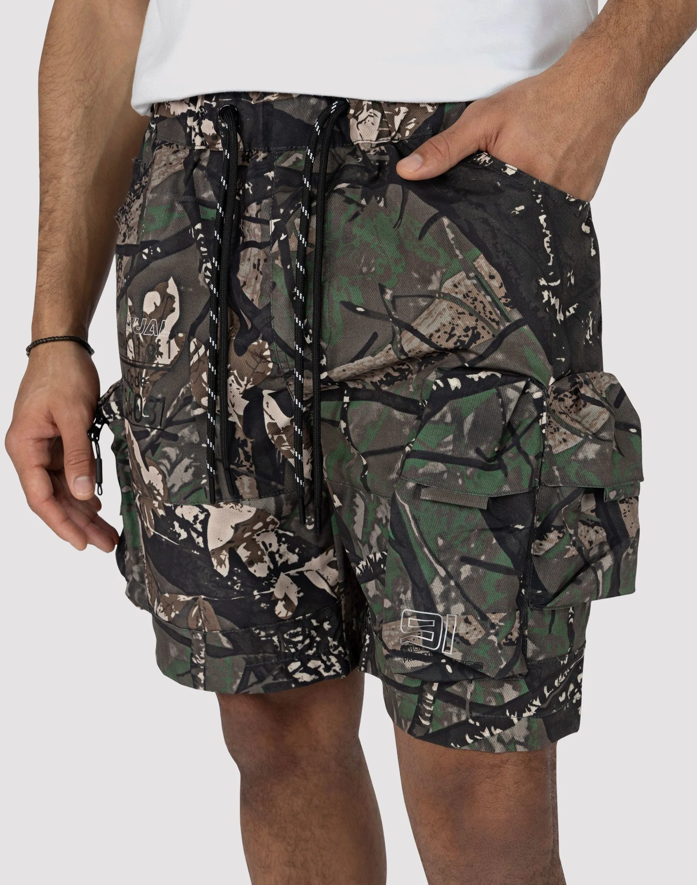 Classic Mode Soft Lining Smoke Rise Nylon Cargo Shorts