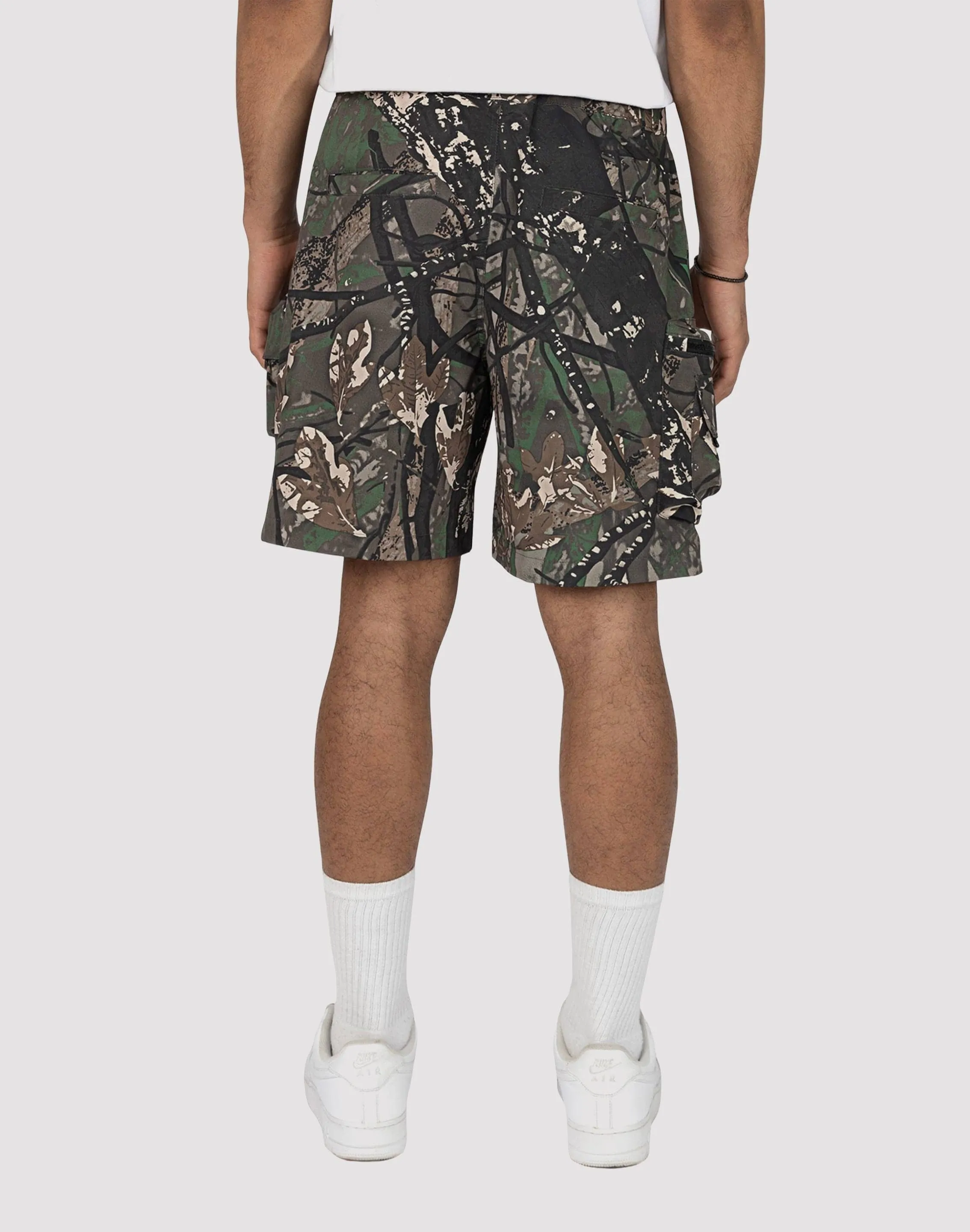 Reinforced Stitching Smoke Rise Nylon Cargo Shorts