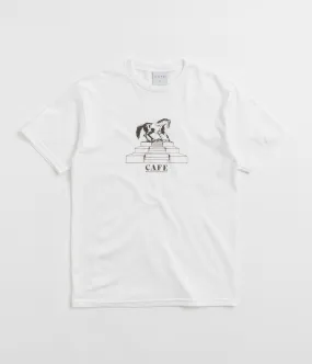 picnic venue Striped Pattern Skateboard Cafe Homeground T-Shirt - White