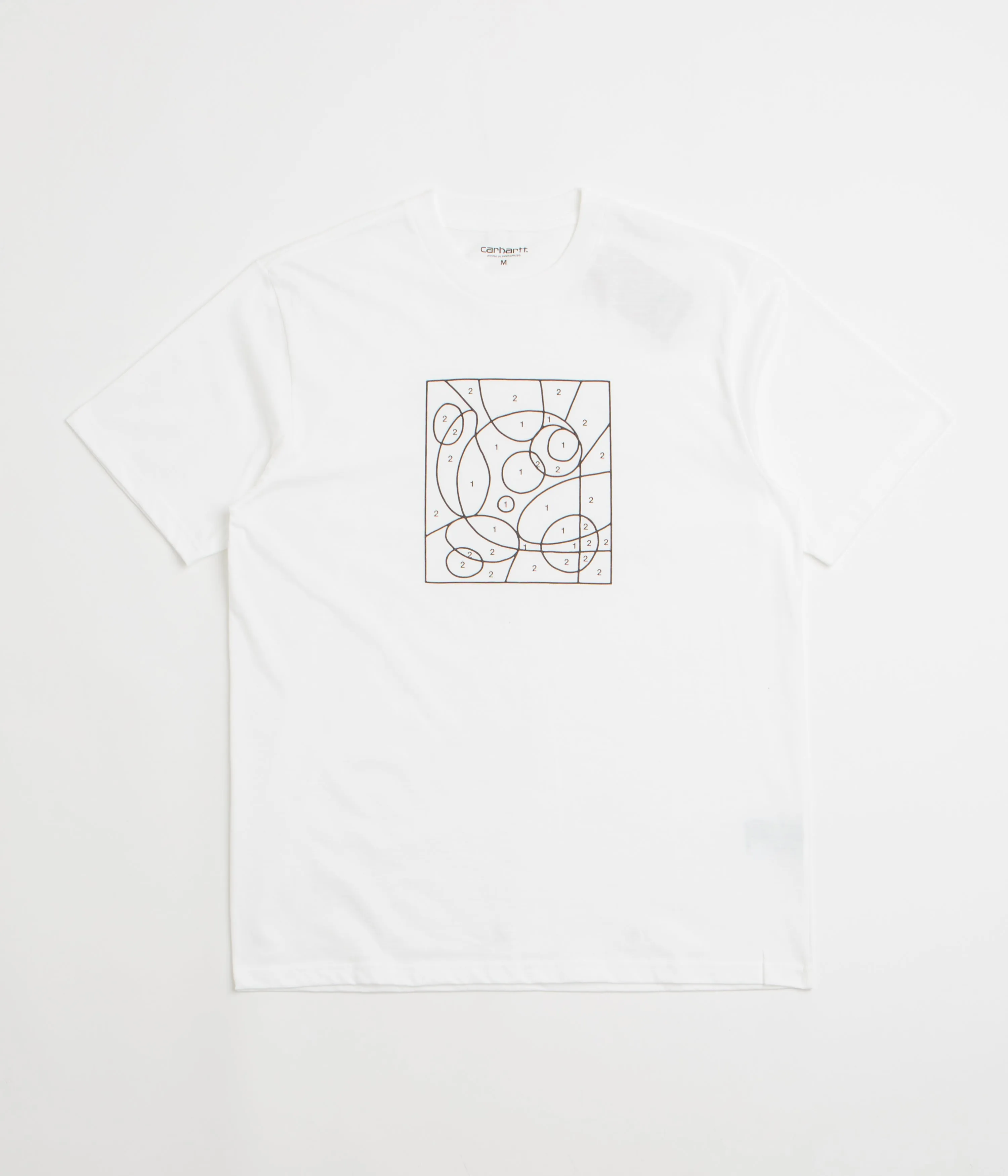 Carhartt By The Numbers T-Shirt - White / Black Travel Essential