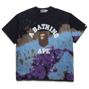 A Bathing Ape Tie Dye College Tee - Black Colorful choice modern hem
