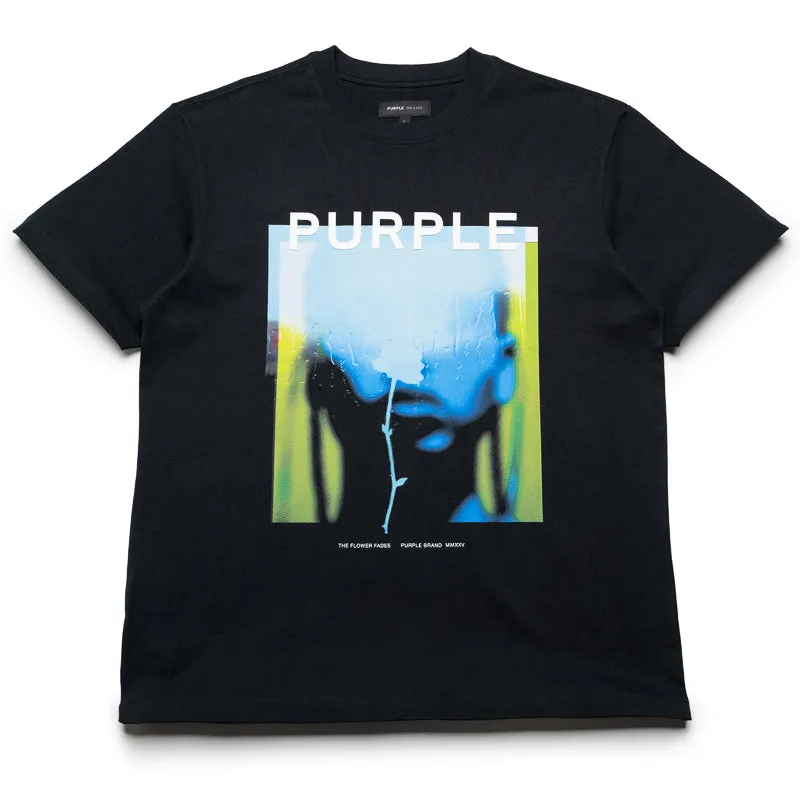 bead Supermarket Purple Brand Flower Tee - Black