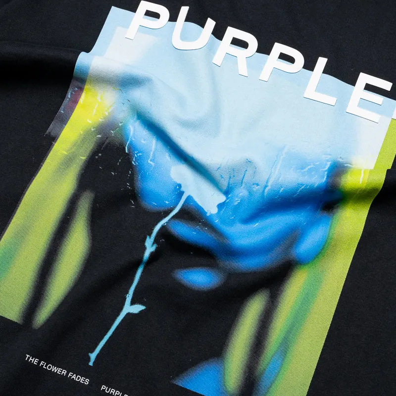 Purple Brand Flower Tee - Black Size large