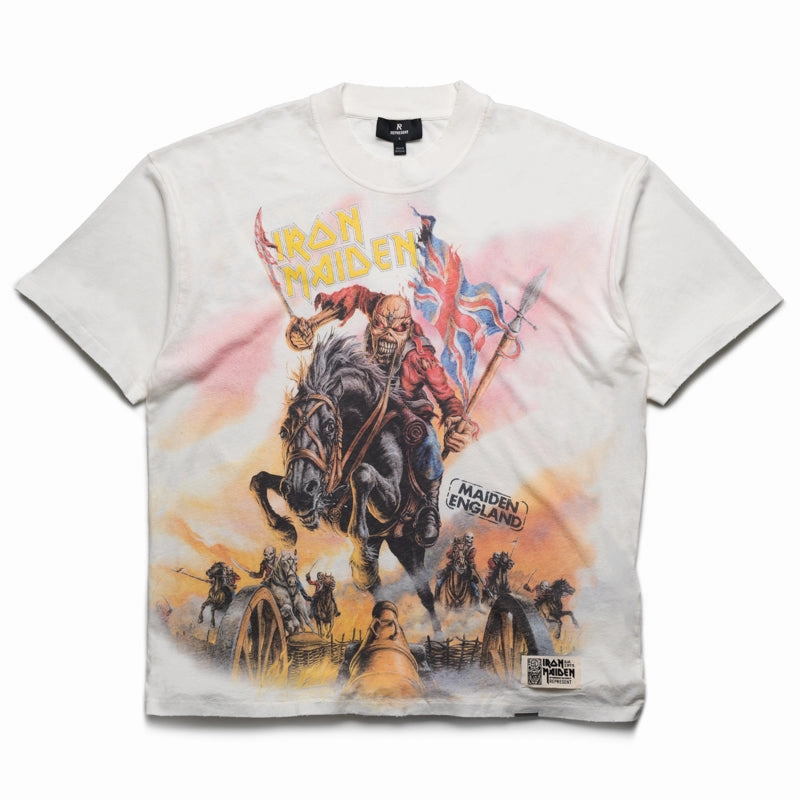 Iron Maiden x Represent Steed Tee - Flat White Up-to-date zoo event