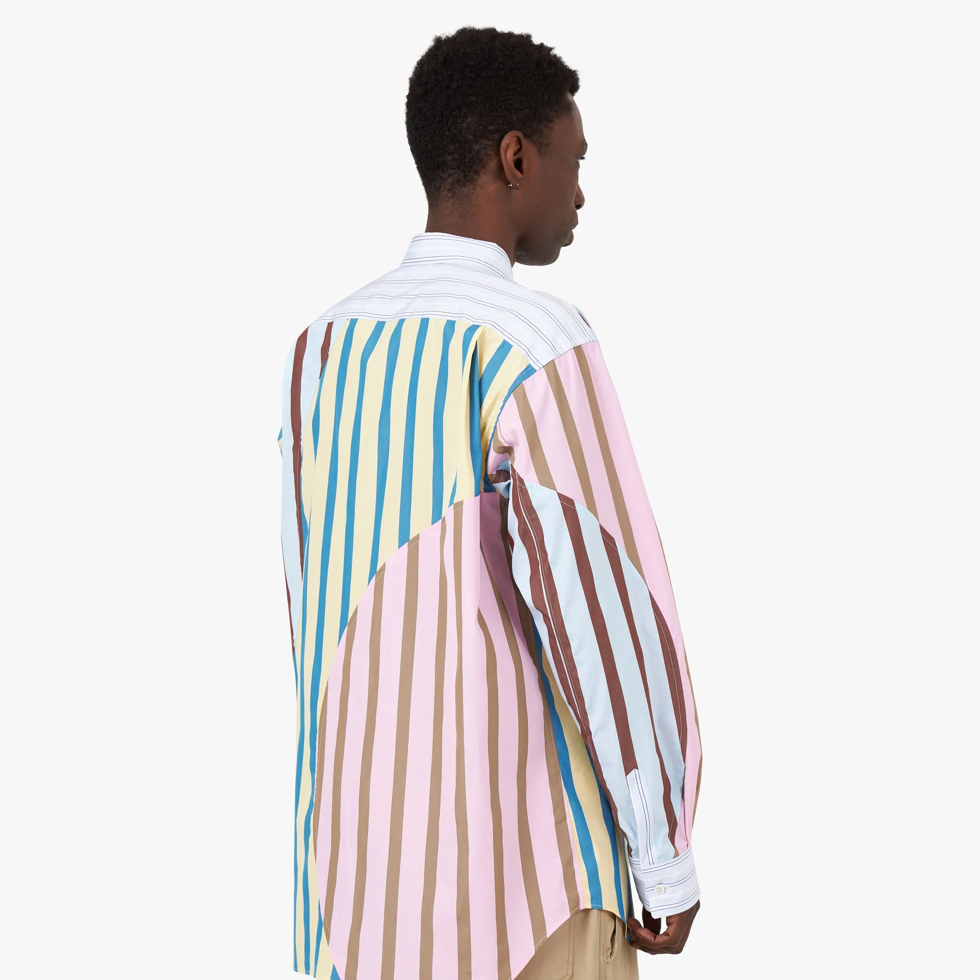 Double Needle Hemming Seamless Sides COMME des GAR?ONS Shirt Cotton / Stripe
