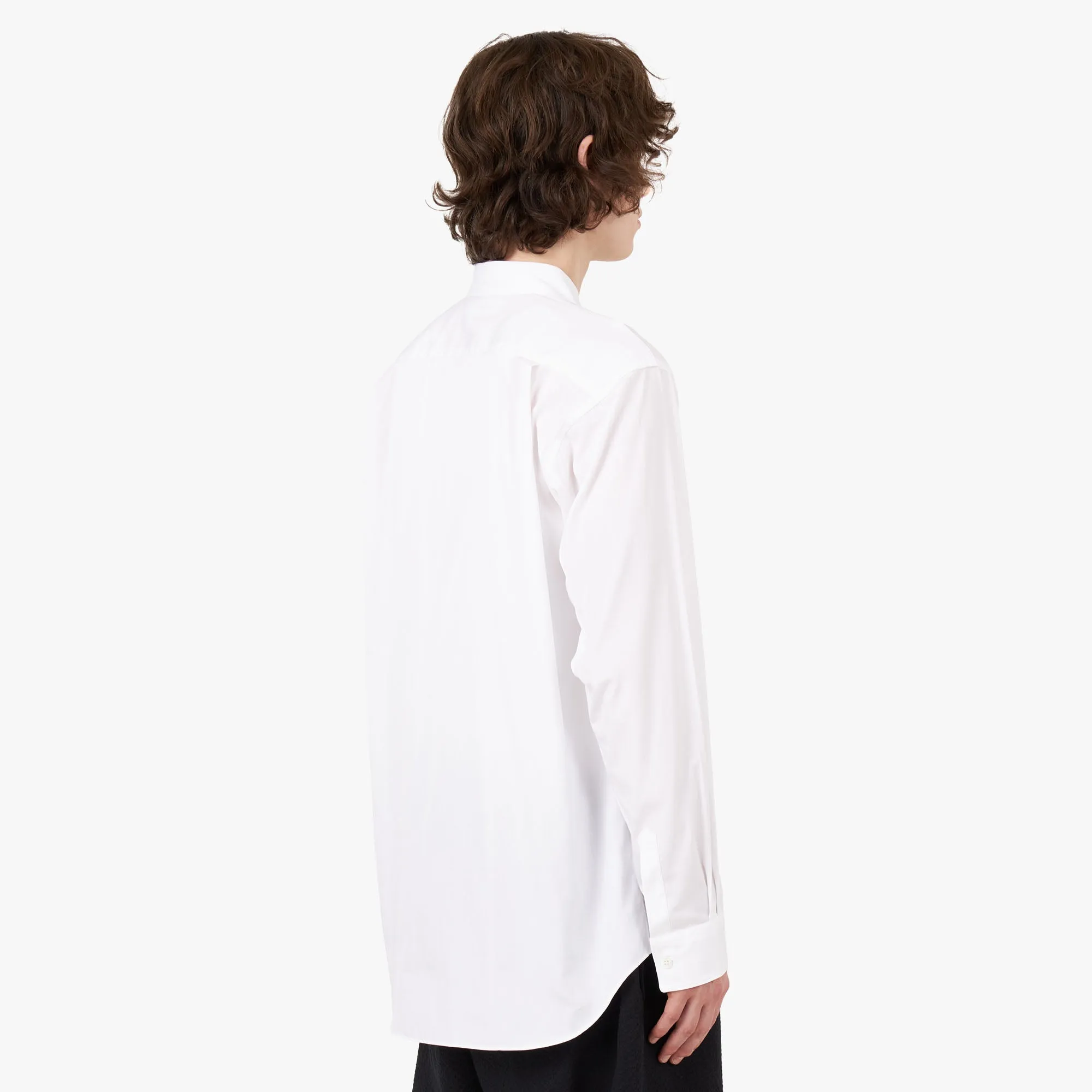 COMME des GAR?ONS SHIRT Oversized Pocket Shirt / White Matte Look Anti Pill Technology