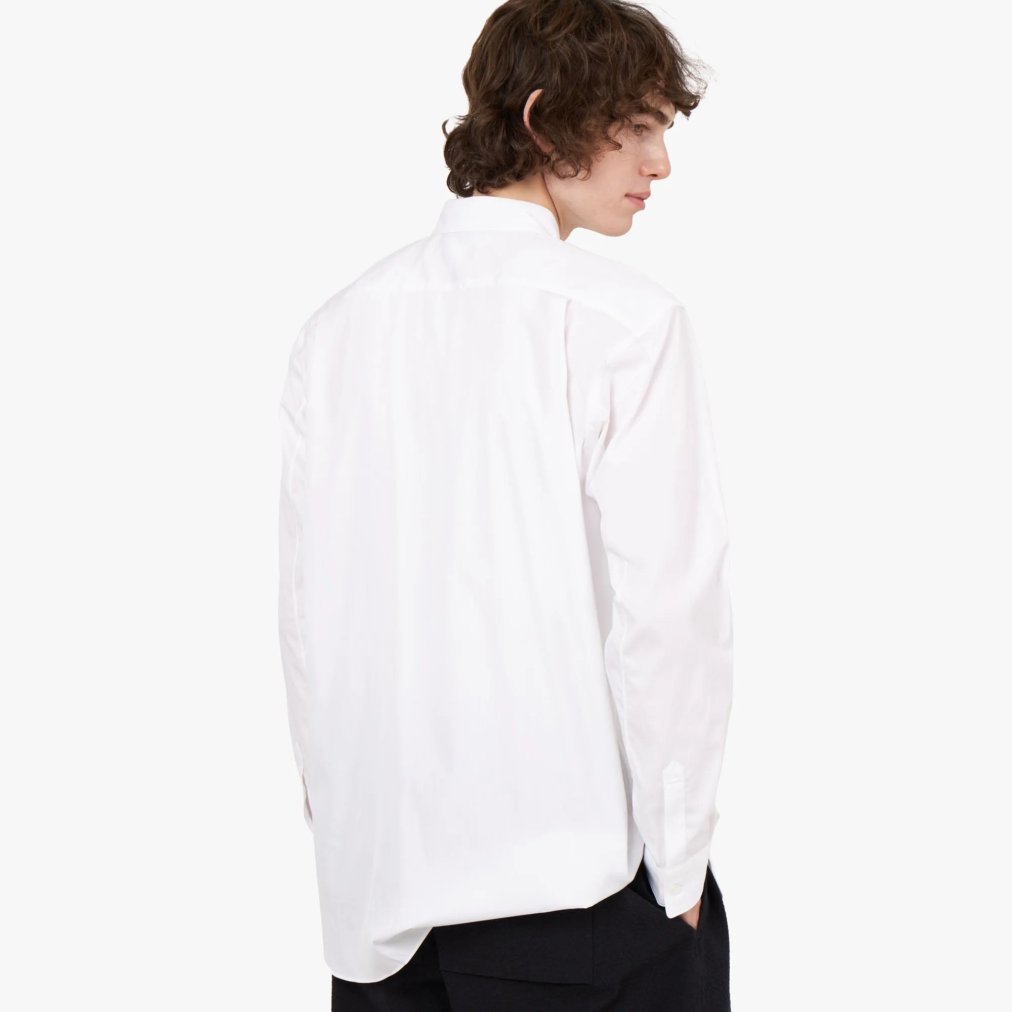 Anti Static Fabric COMME des GAR?ONS SHIRT Oversized Pocket Shirt / White