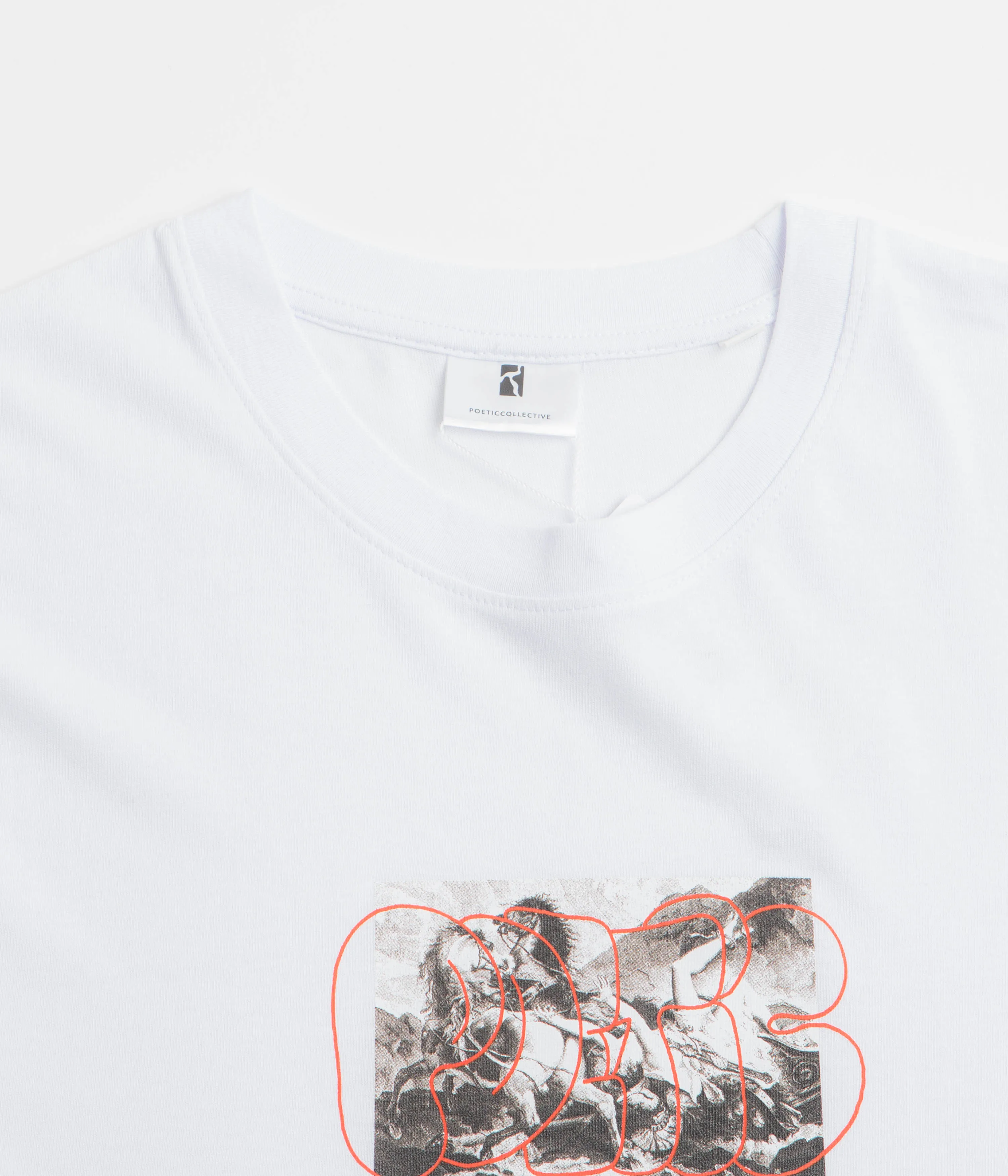 Poetic Collective Horses T-Shirt - White zoo event cargo pants silhouette