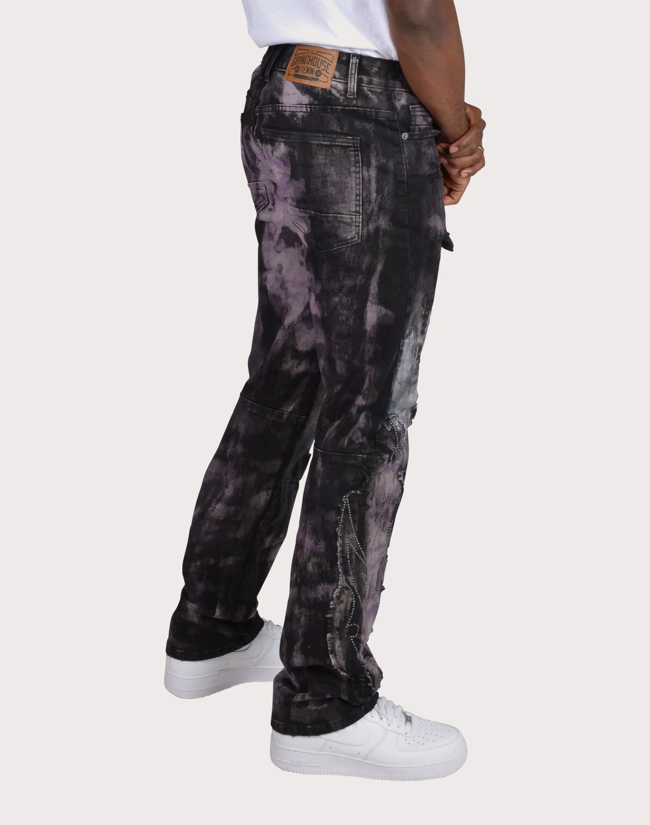 Stretchable Material Pure Core Grindhouse Flared Overdye Denim Pants