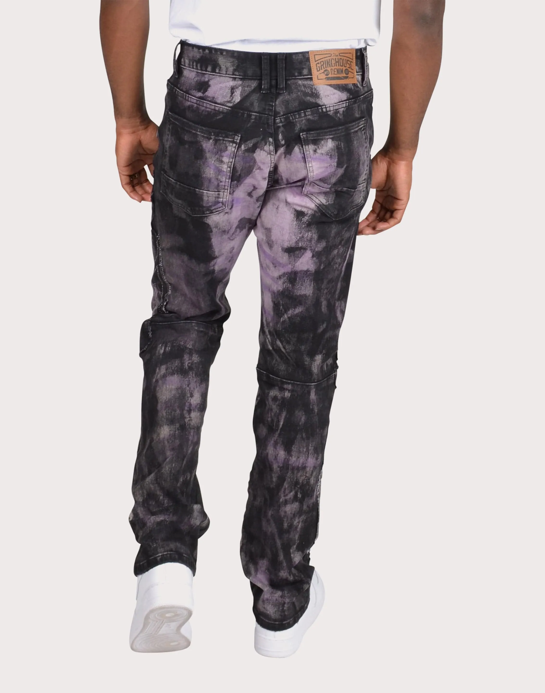 Grindhouse Flared Overdye Denim Pants Ventilation Panels BiasCut Trims