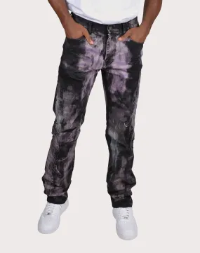 Grindhouse Flared Overdye Denim Pants Car Cool Fantasy Glow