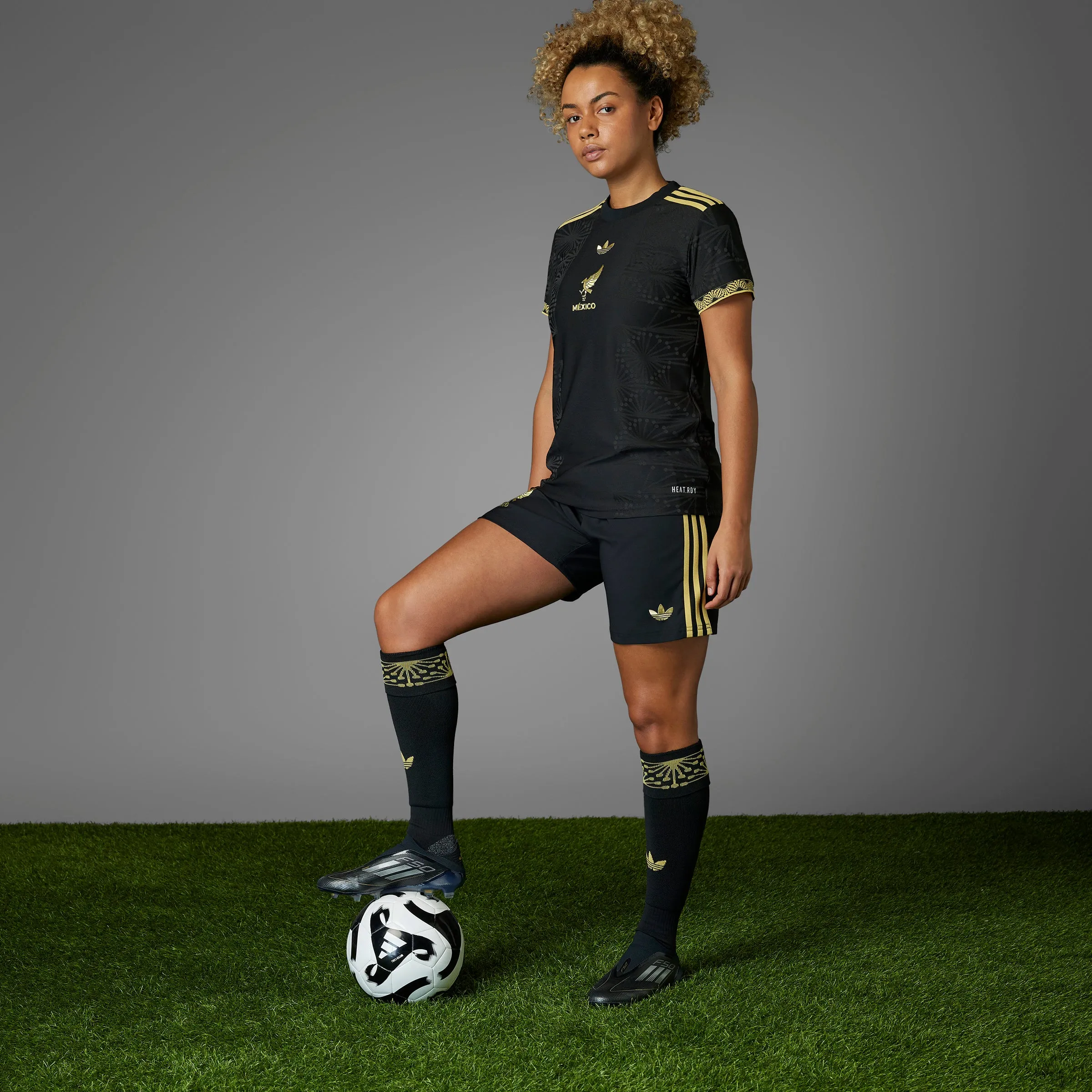 Mexico Black Gold Jersey - Womens Photo Fit Boho Light
