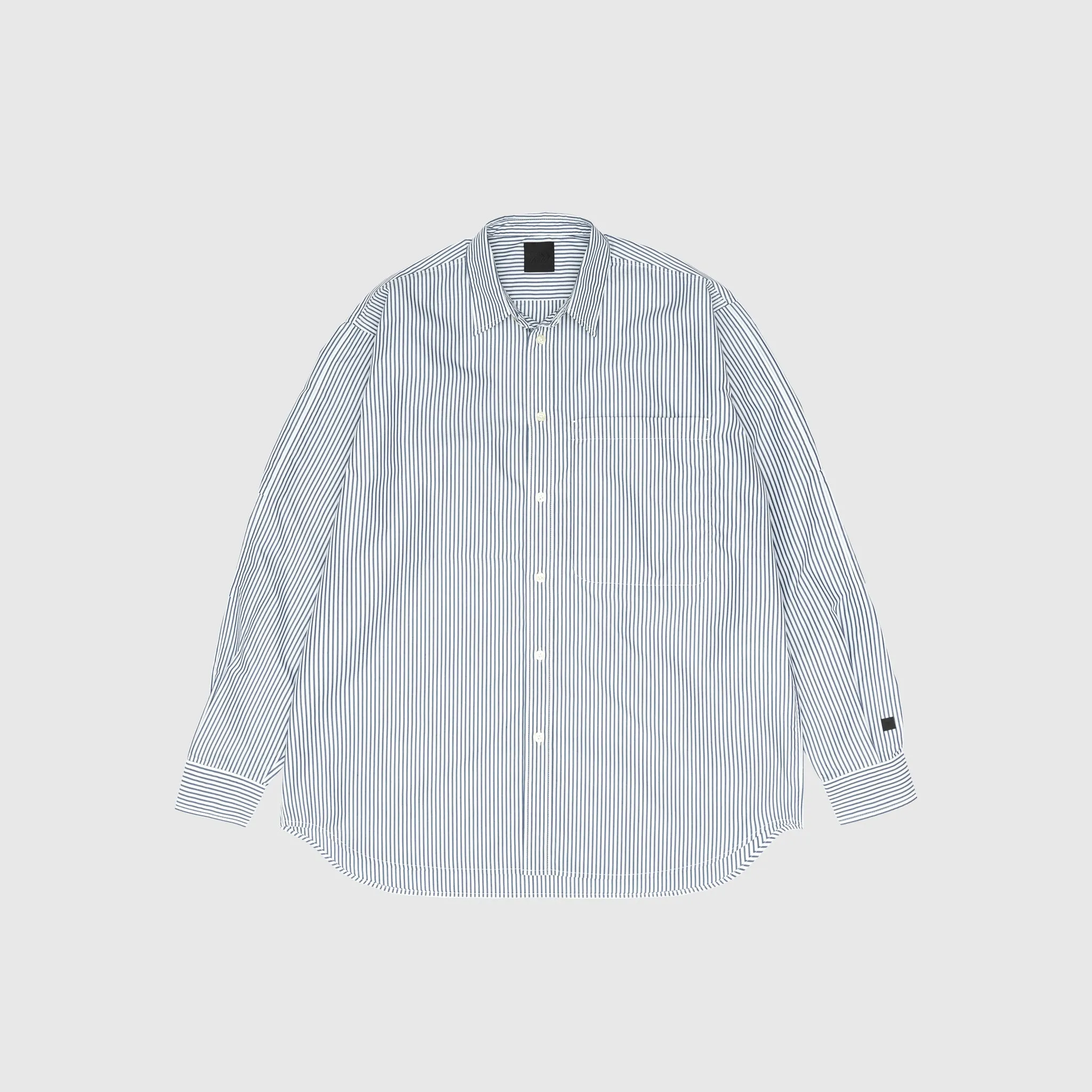 Anti-static Roll-Up Sleeve TECH REGULAR COLLAR SHIRT L/S STRIPE SHIRT