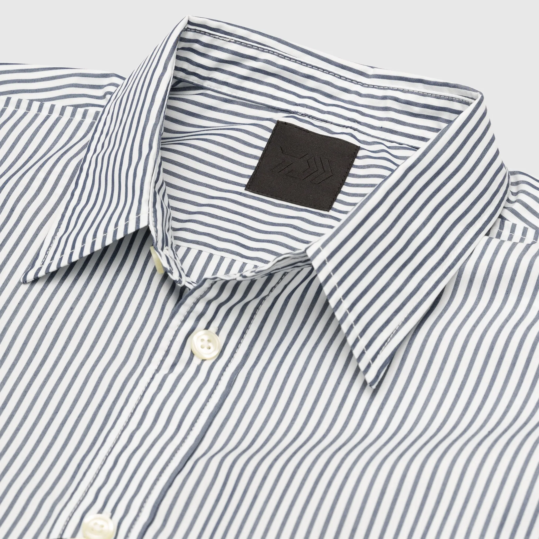 TECH REGULAR COLLAR SHIRT L/S STRIPE SHIRT Performance Fabric