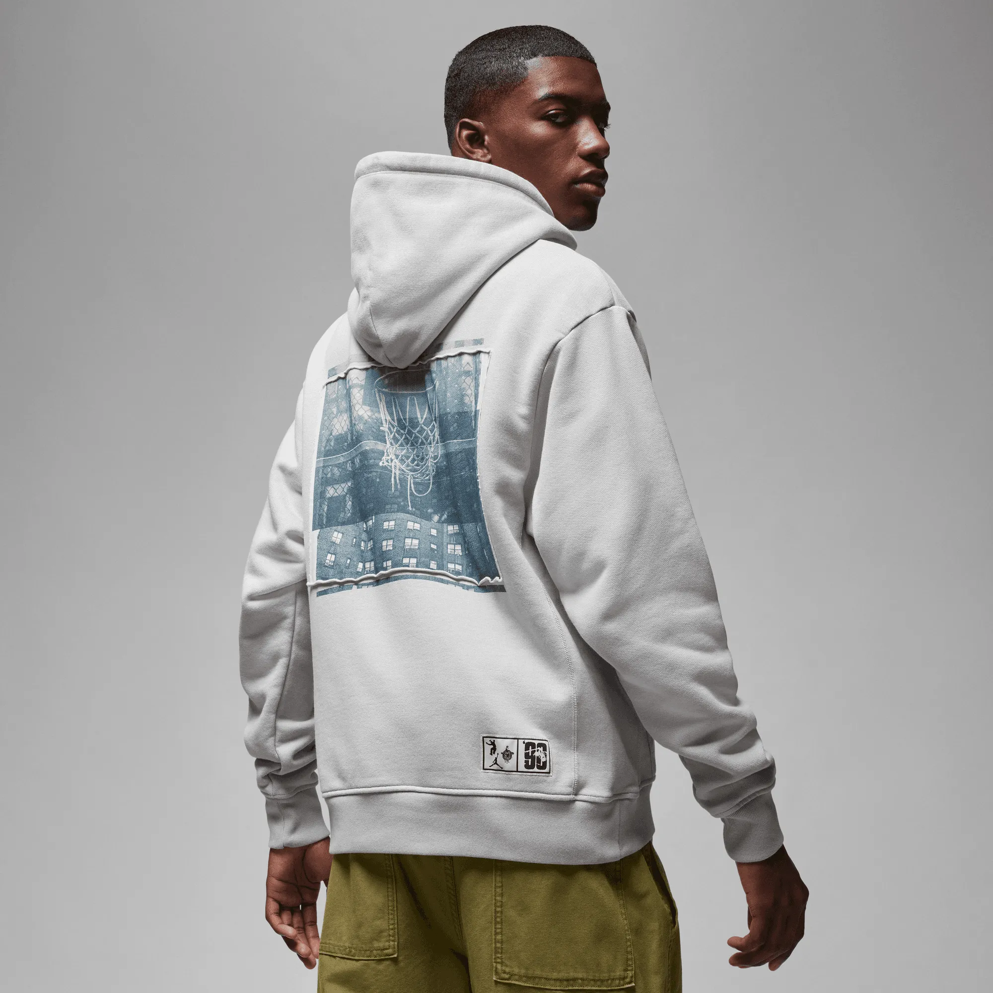 Chic Edge UNION X BEPHIES BEAUTY SUPPLY X JORDAN FLEECE HOODIE - GREY FOG / PHOTON DUST