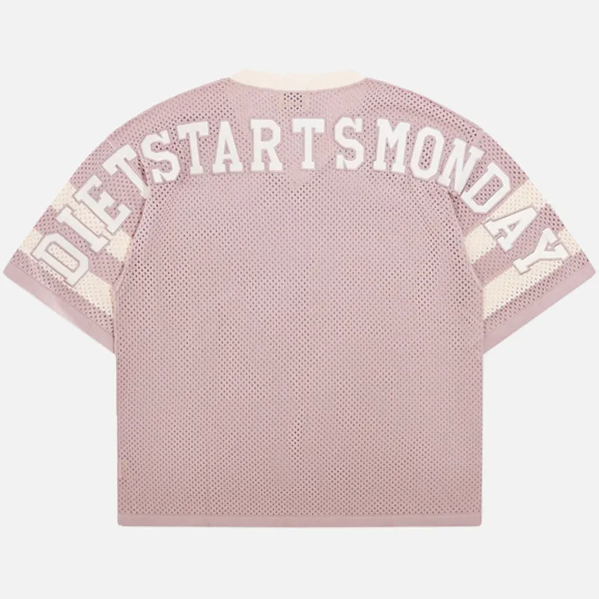 SmoothEdgeTrim KNITTED MESH JERSEY - MAUVE
