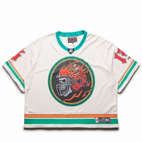 Godspeed New York First Down Jersey - Bone/Teal QuickAccessPockets