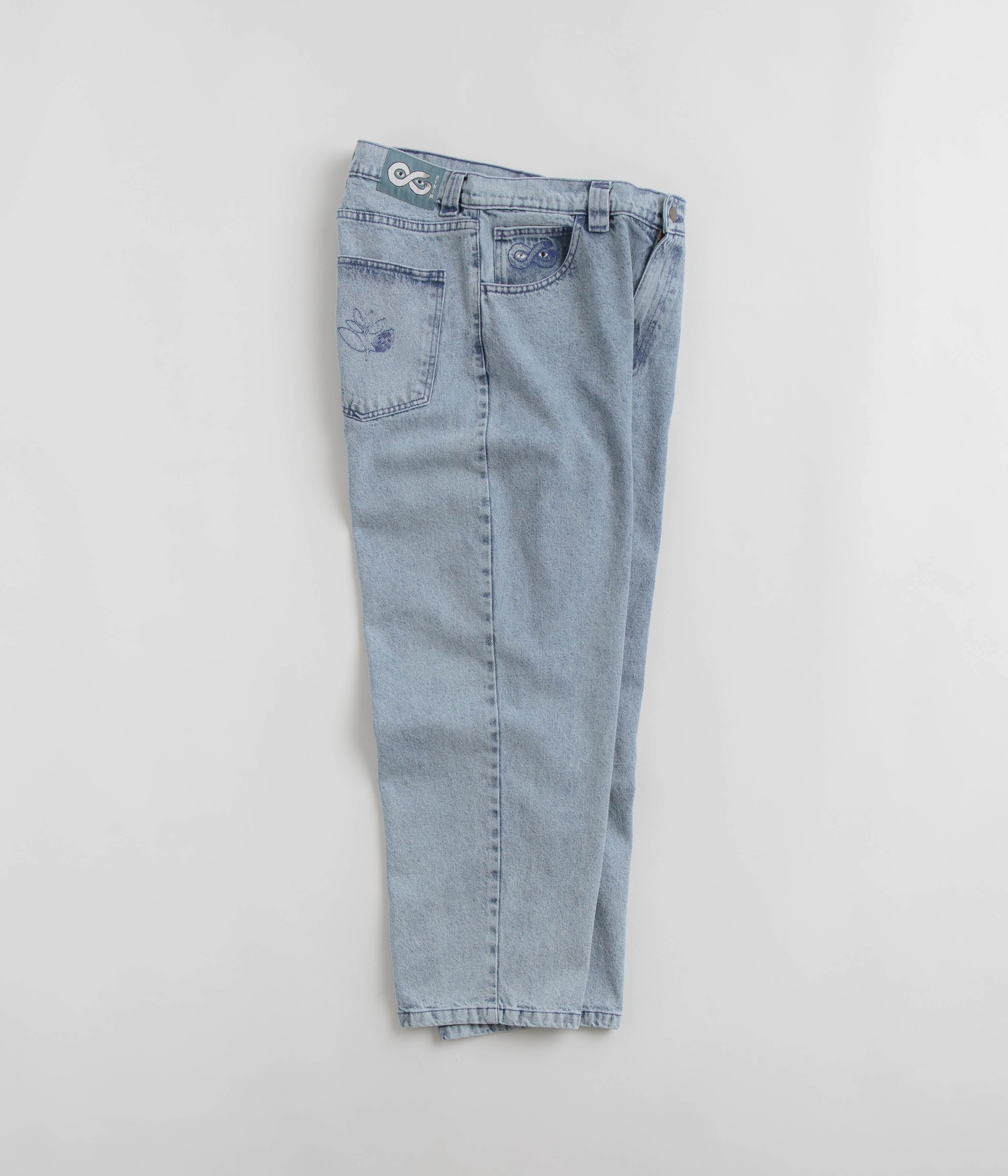 Reinforced Seams Magenta OG Stitch Jeans - Washed Denim