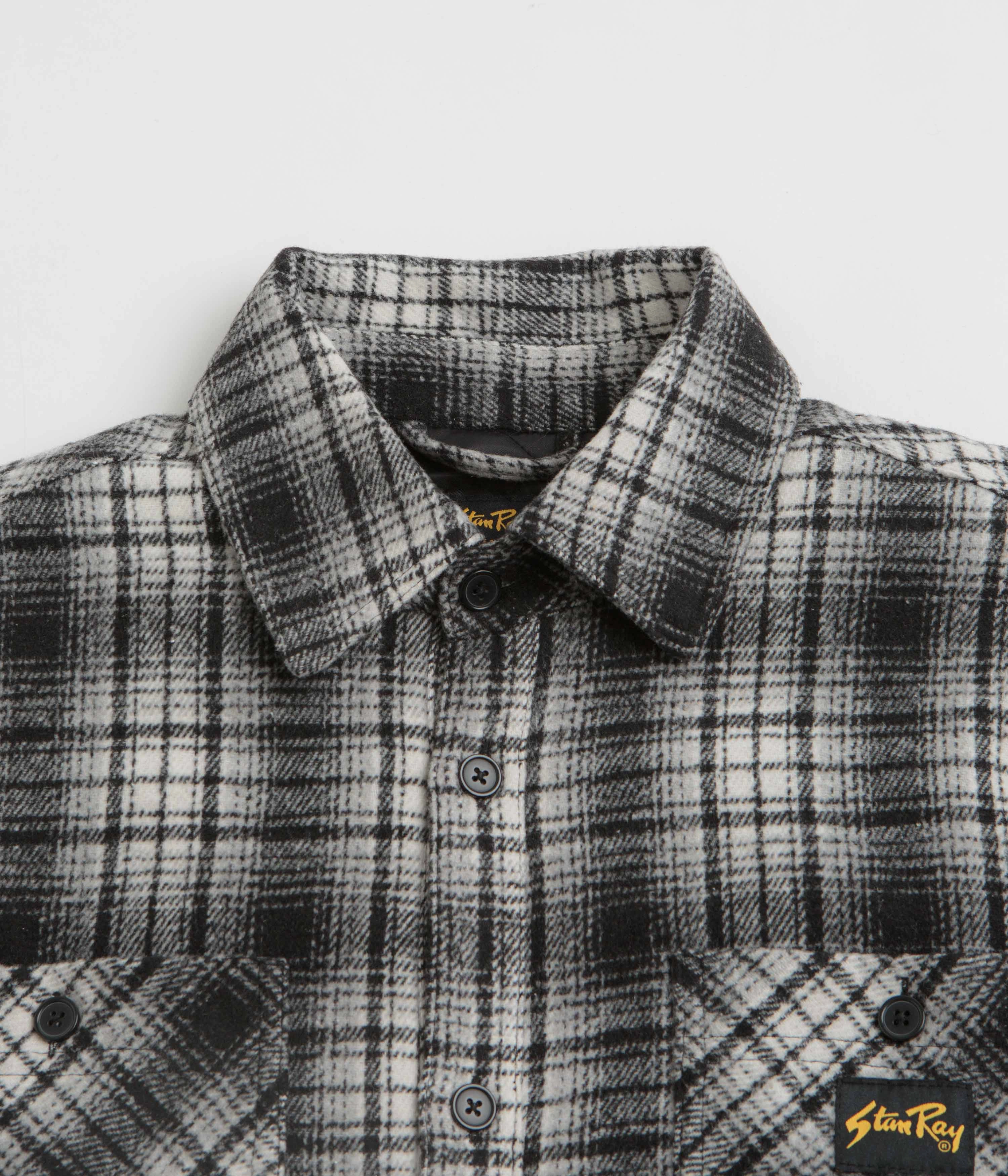 Stan Ray Quilted Plaid Overshirt - Blue Easy Care Fabric