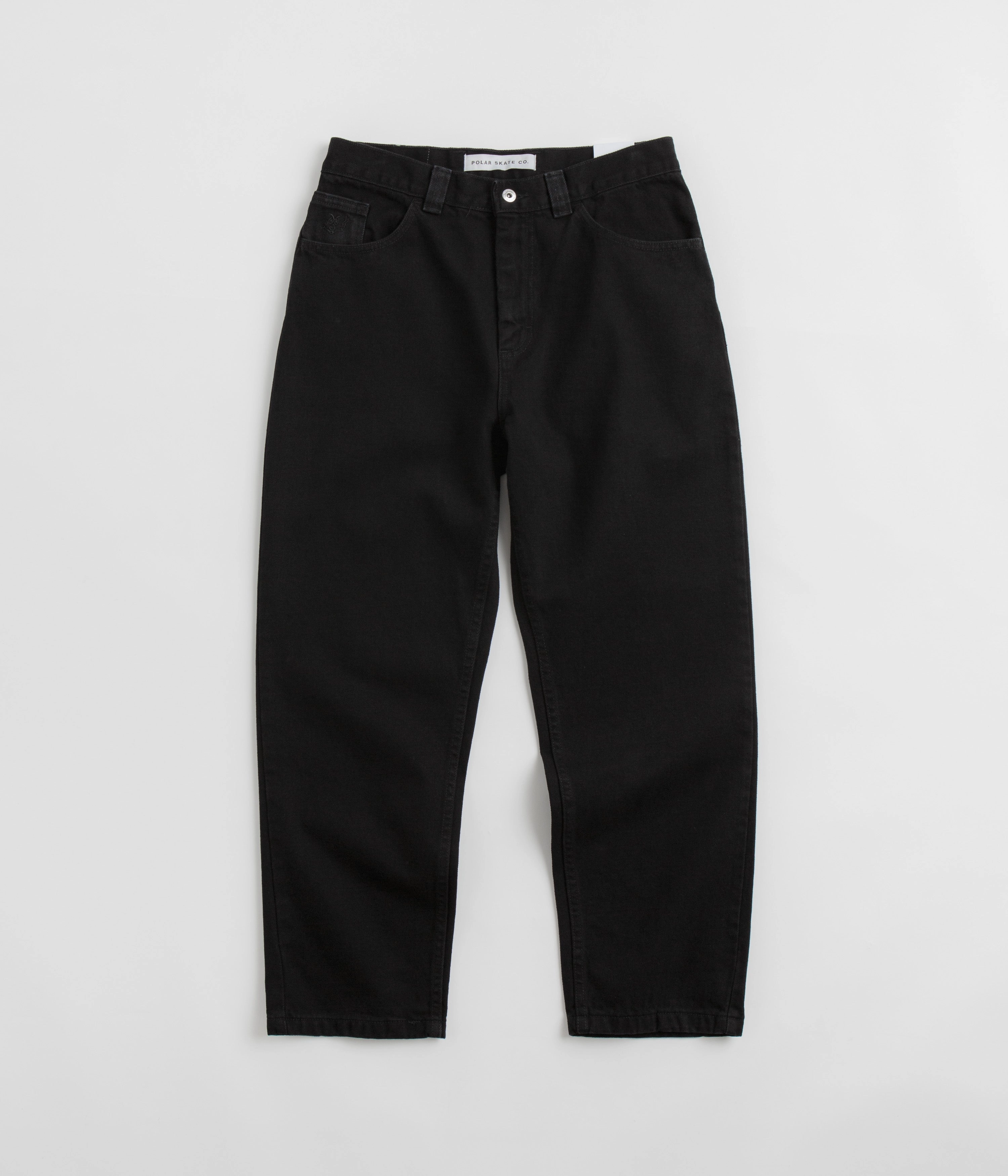 Polar '92 Jeans - Pitch Black Embroidered Detail