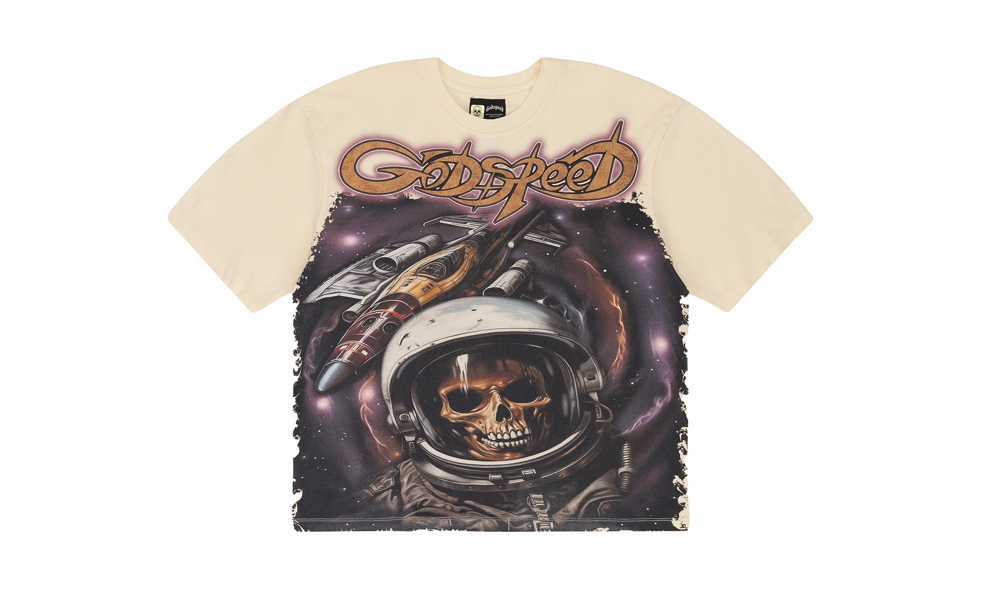 Reinforced Hem SPACE TRAVELER T-SHIRT "Bone"