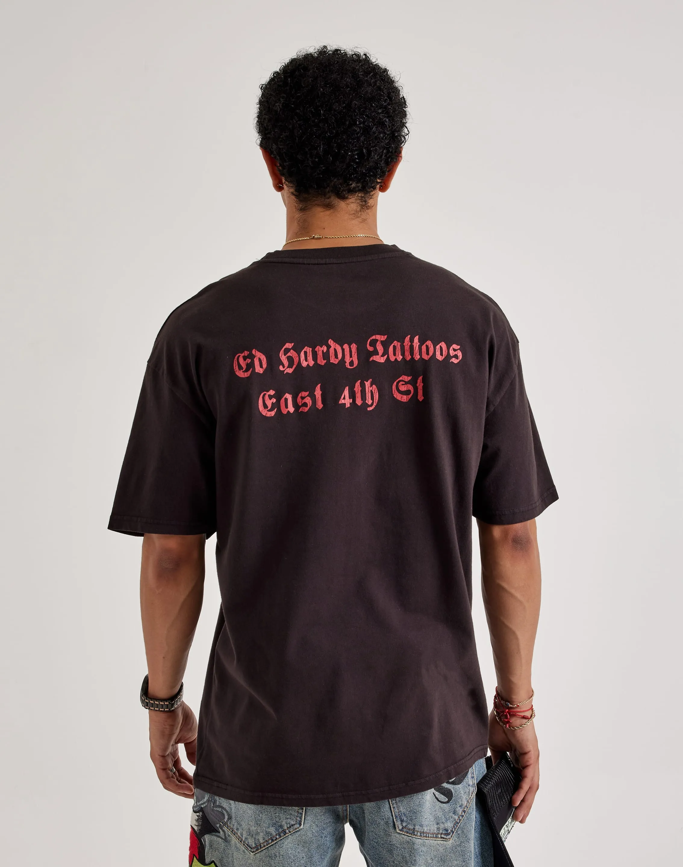 Ed Hardy '77 Eagle Boxy Tee Ventilated Back Panel Vintage Soul