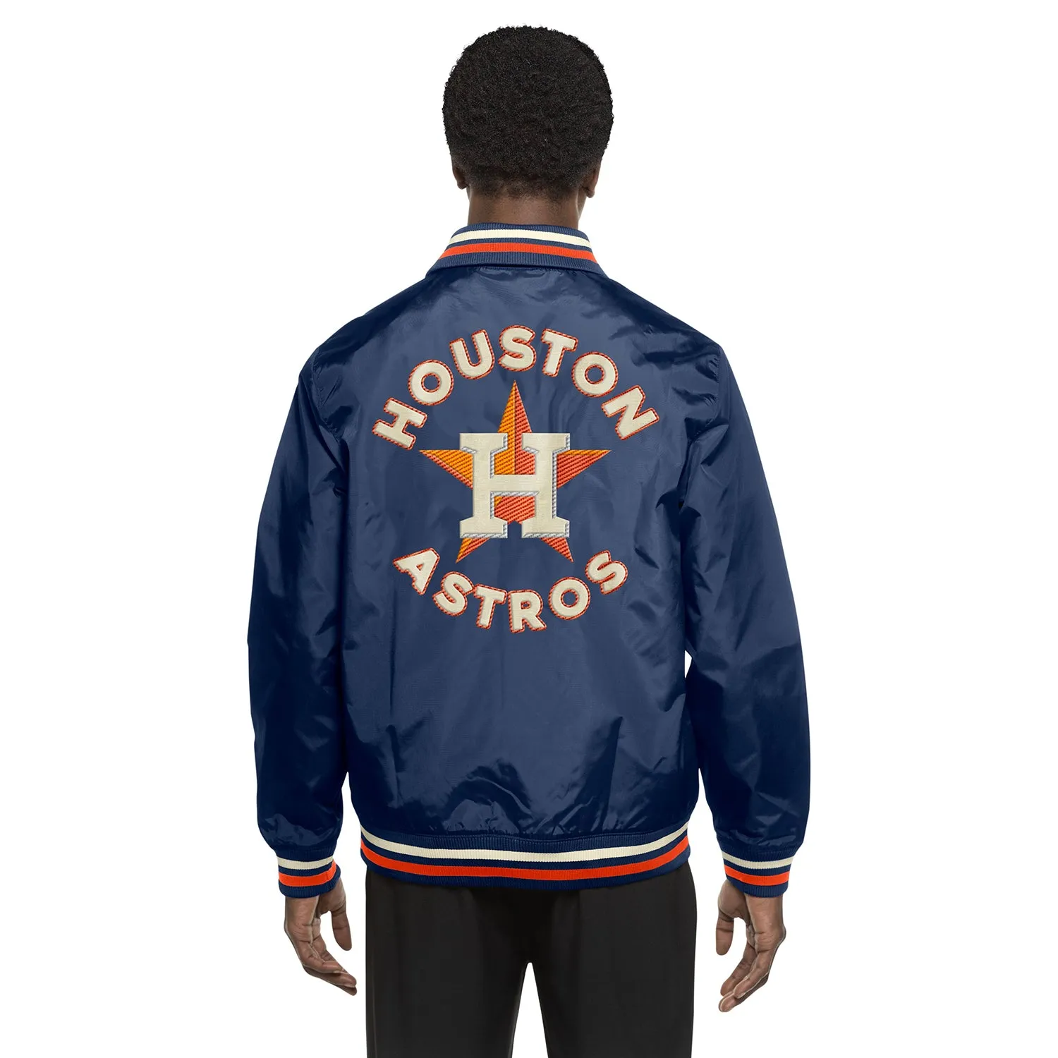 Astros Snap Front Jacket - Mens Breathable mesh lining