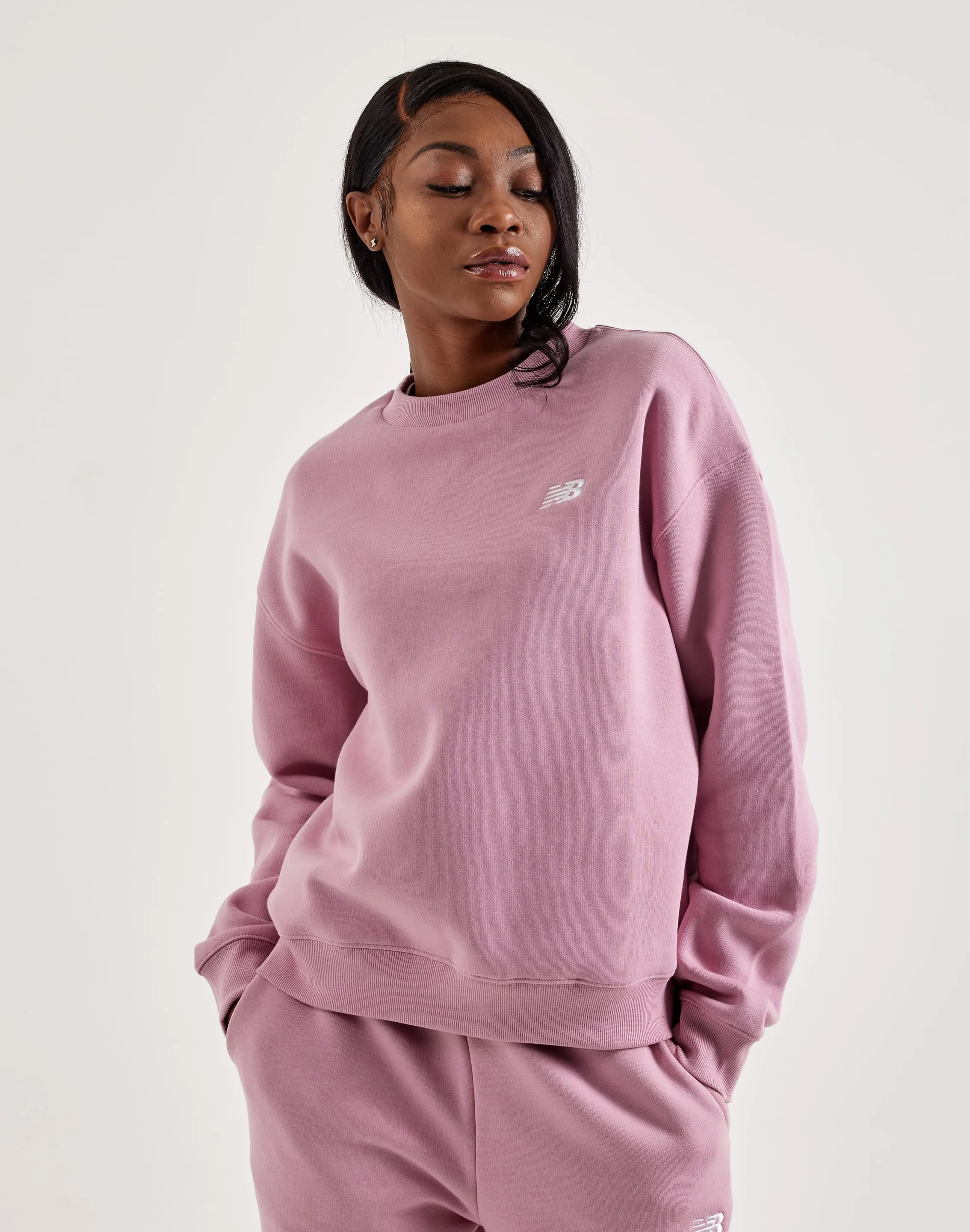 New Balance Sport Essentials Fleece Crewneck Sweatshirt SoftTouch Texture