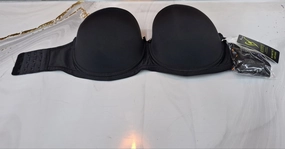 Hidden stitching Black Strapless Bra- Cup C