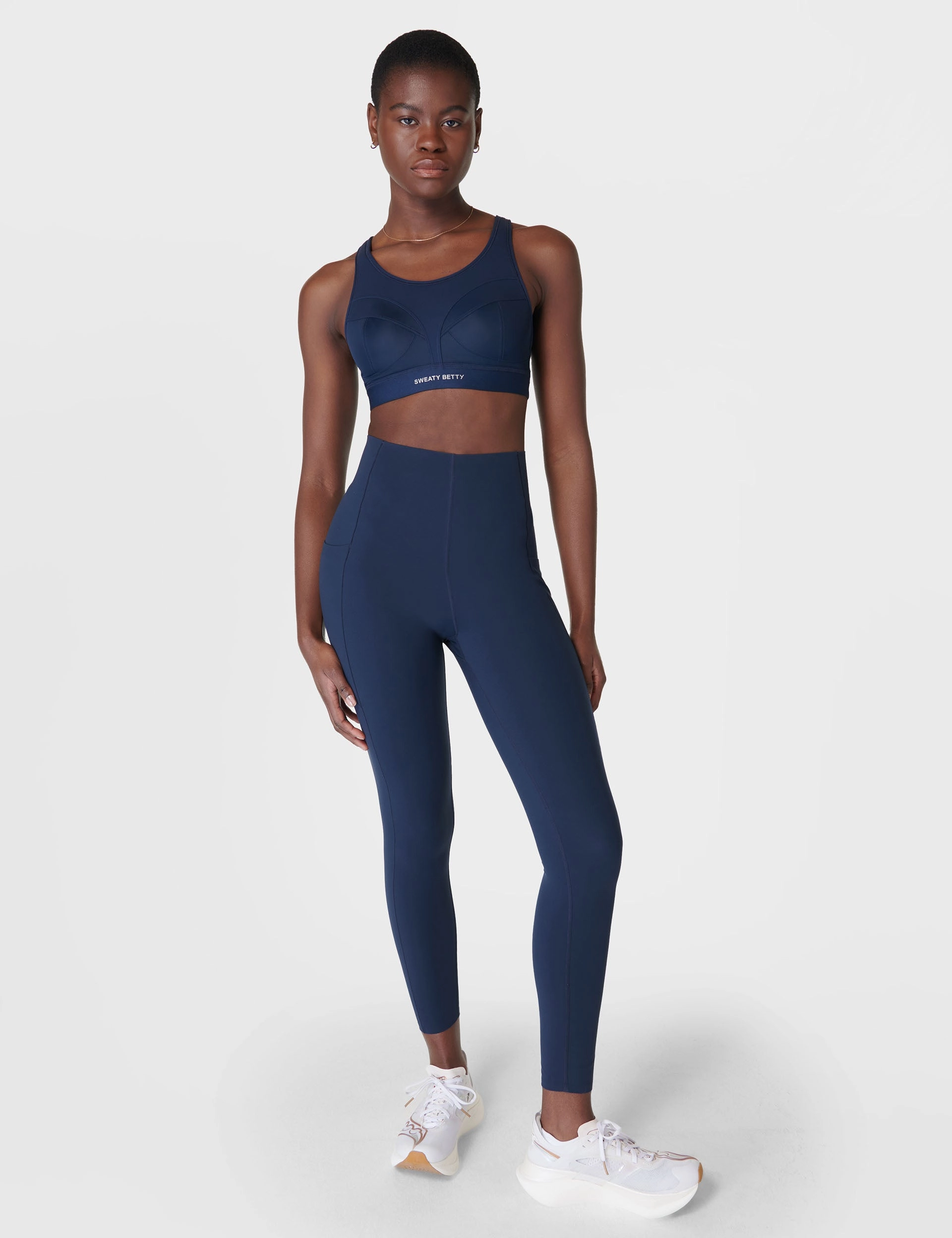 Different sizes Power Pro Running Bra - Navy Blue