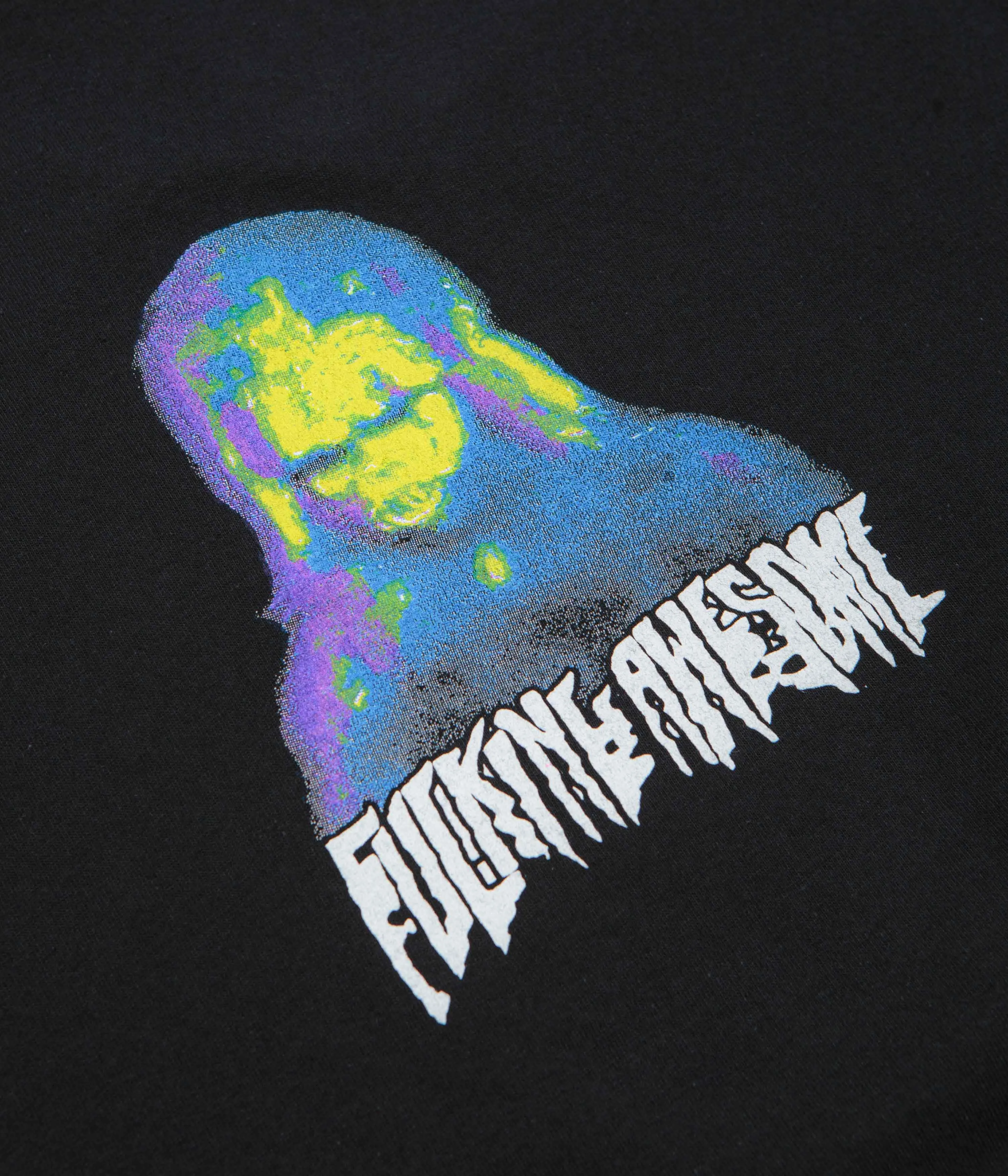 Stretchable Fucking Awesome Shinkoku Long Sleeve T-Shirt - Black