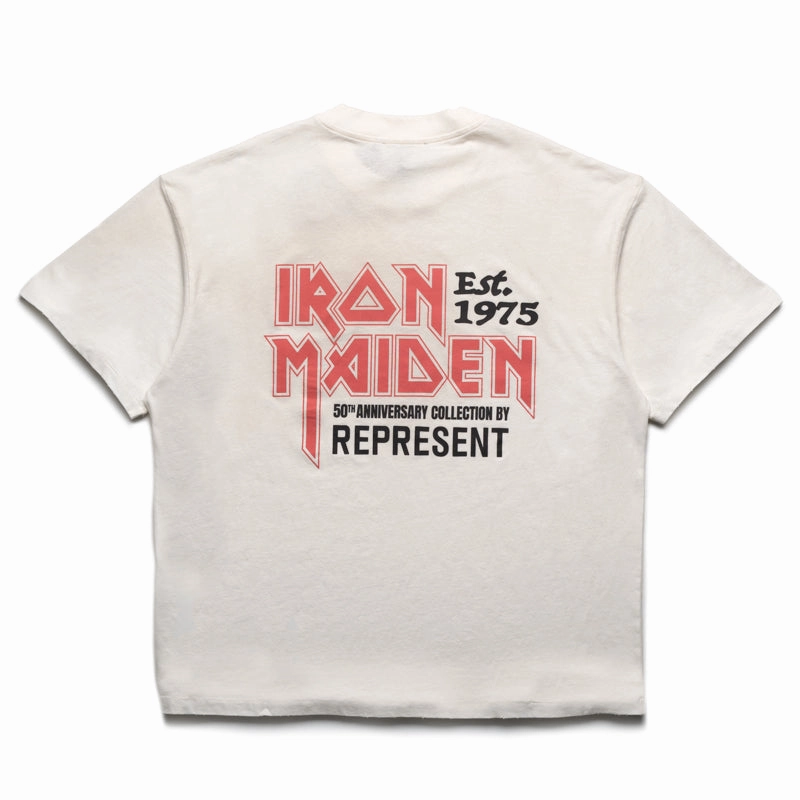 Iron Maiden x Represent Anniversary Tee - Washed Ecru insulated college event