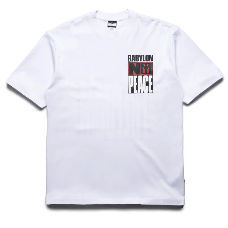 female clothing Babylon No Peace Or Freedom Tee - White