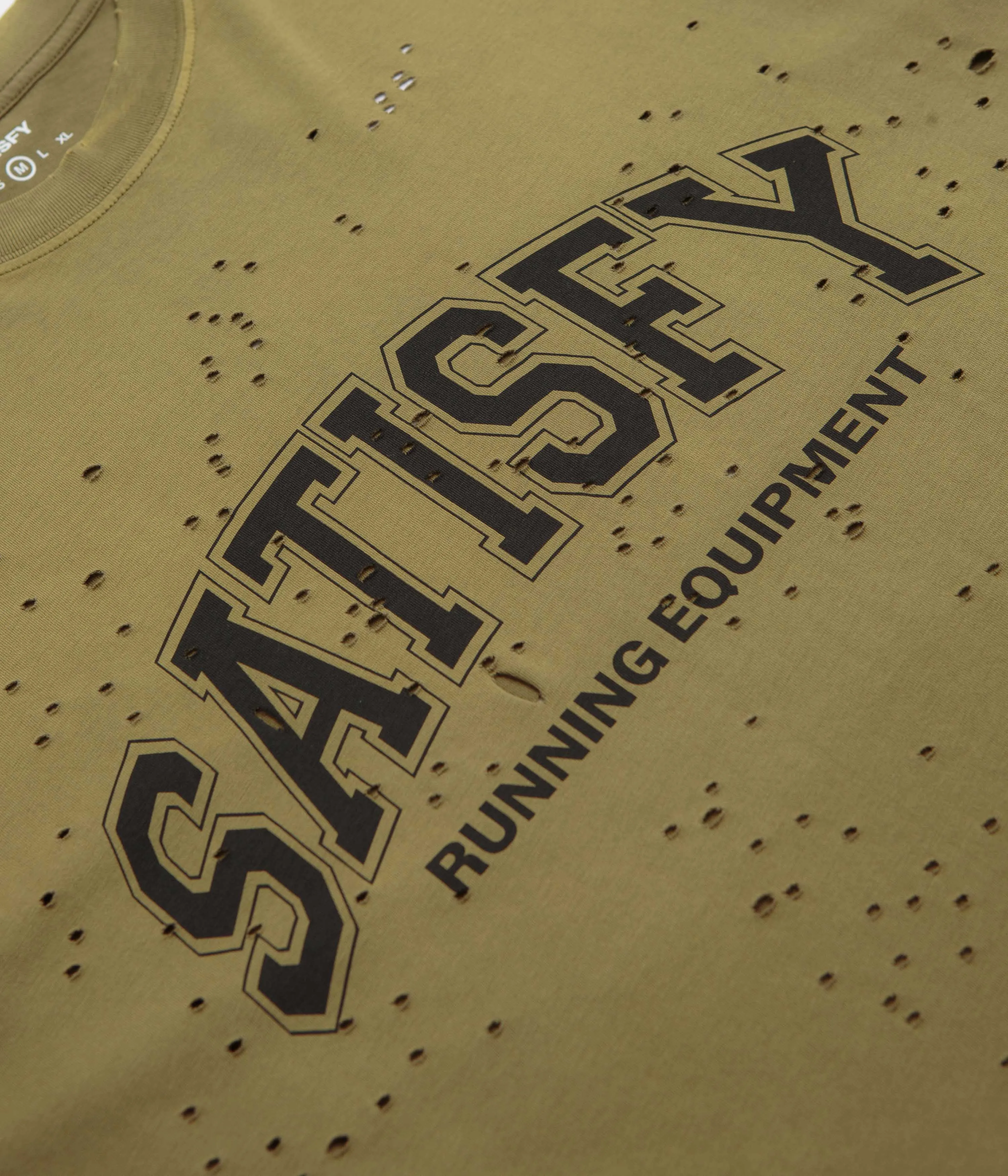 Recycled Polyester Blend Satisfy MothTech T-Shirt - Sun Bleached Military Olive