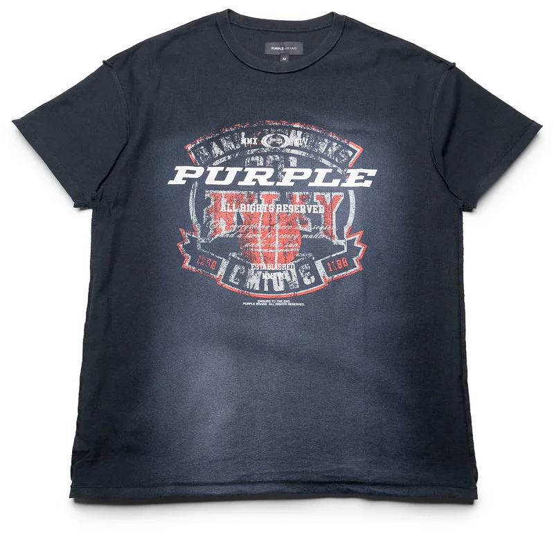 Purple Brand Textured Inside Out Tee - Black tennis event