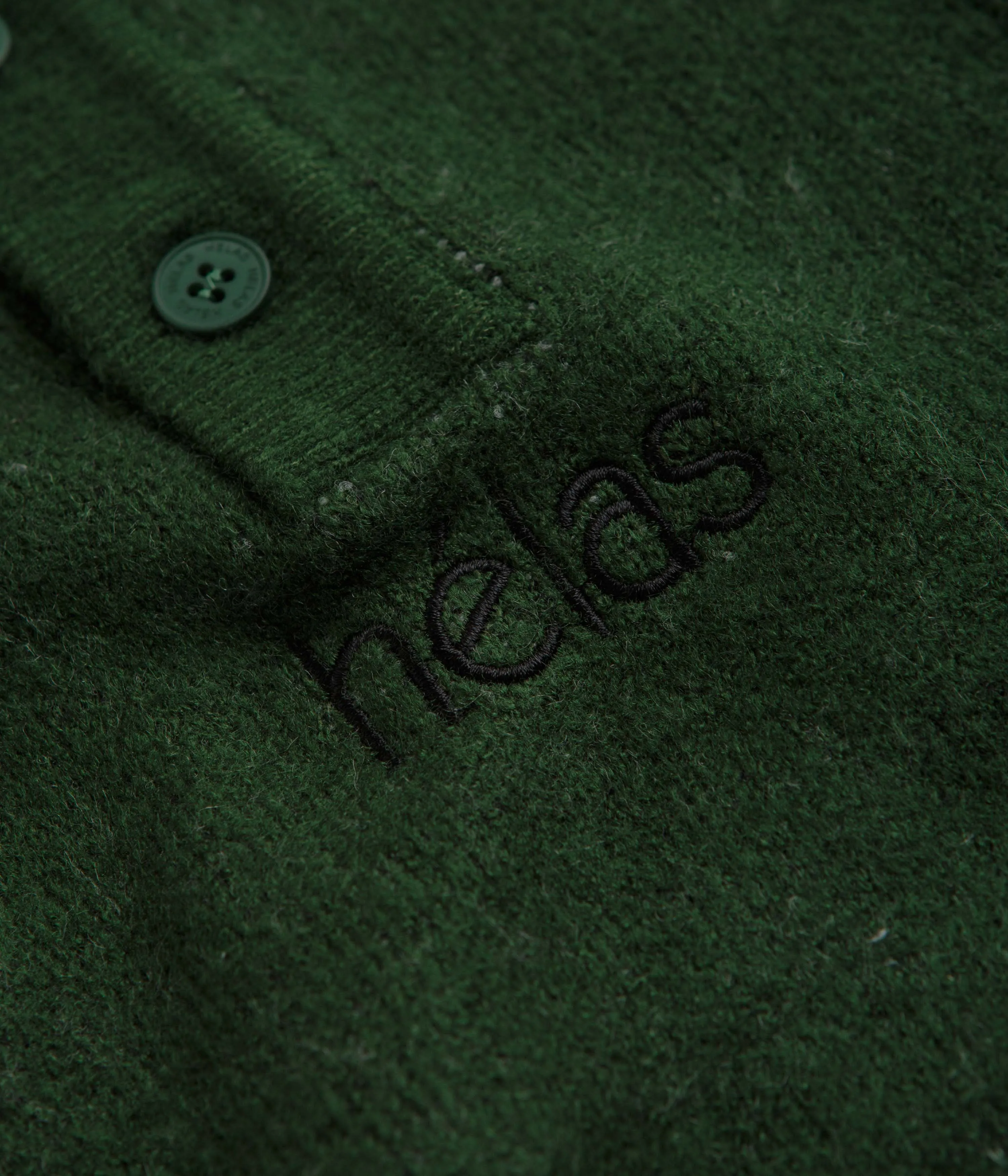Helas Apres-Ski Polo Knit Sweatshirt - Green Modern Sporty